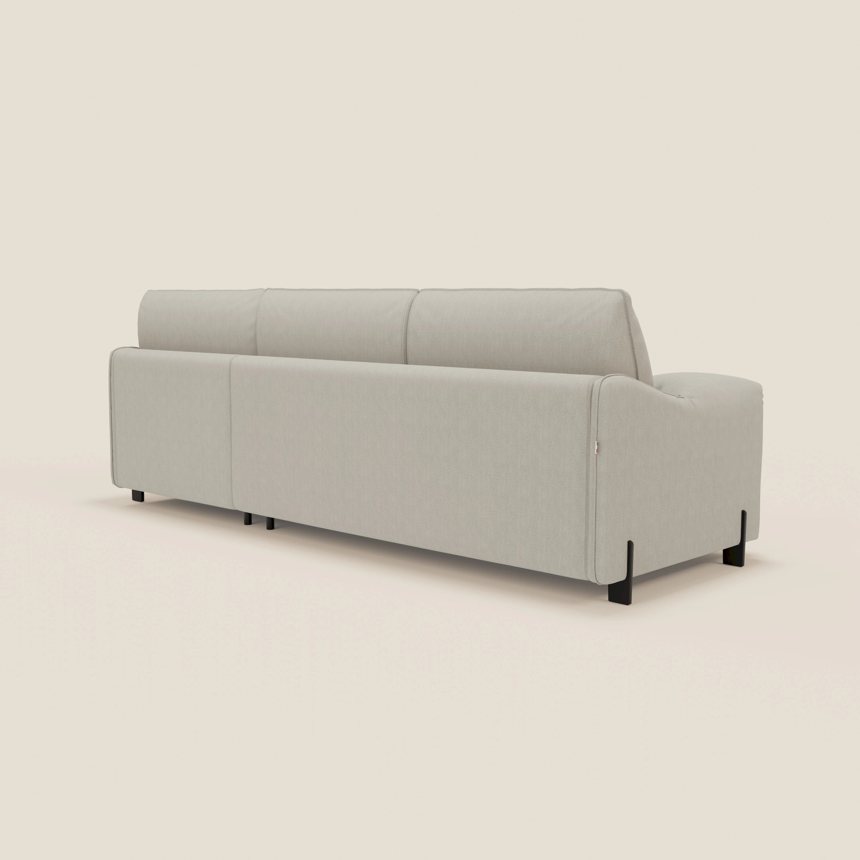 Primula divano letto angolare con materasso H18 cm - penisola contenitore in tessuto smacchiabile T05 - divani.store