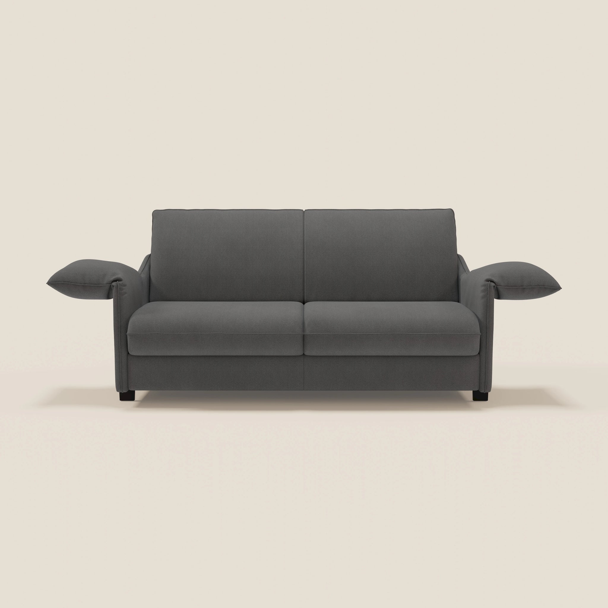 Primula divano letto con materasso alto 18 cm - braccioli mobili e tessuto smacchiabile T05