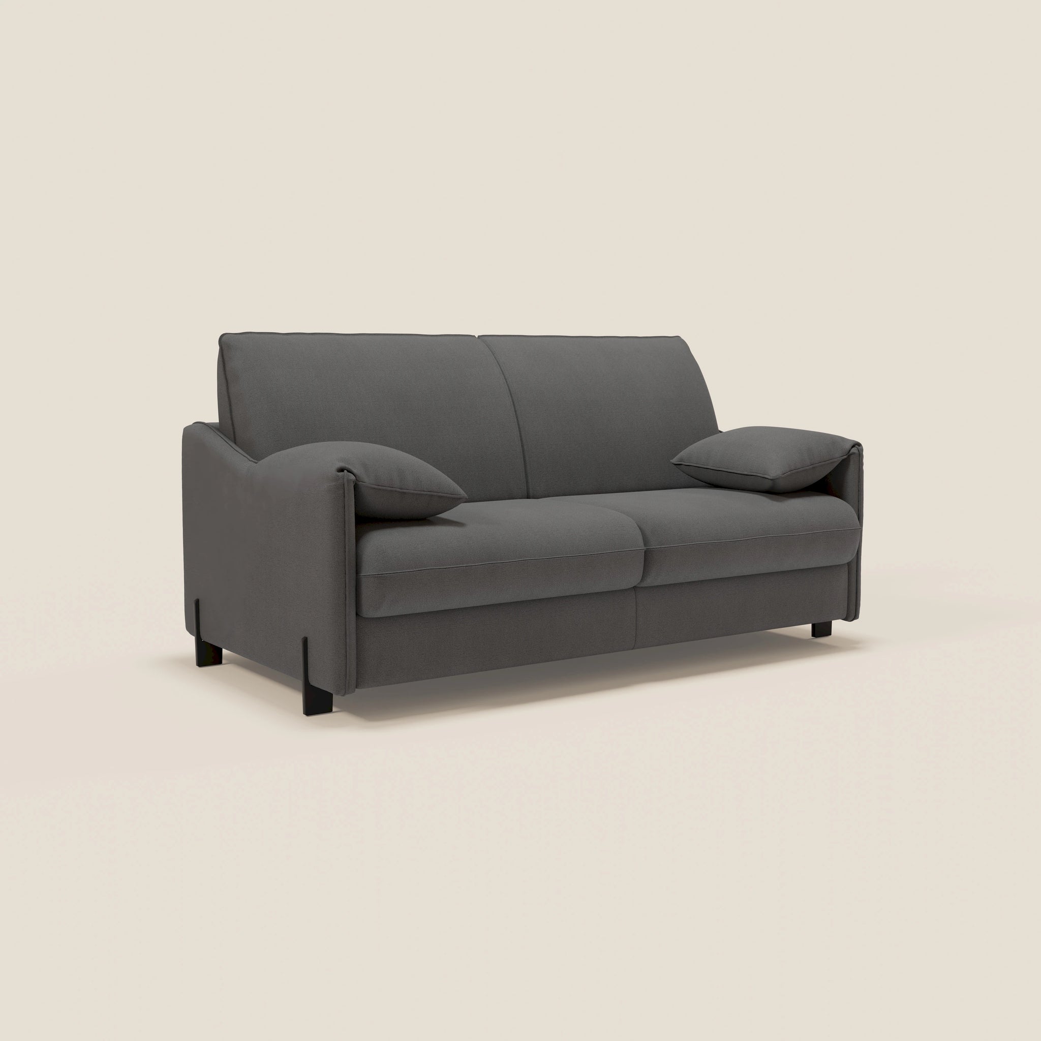 Primula divano letto con materasso alto 18 cm - braccioli mobili e tessuto smacchiabile T05