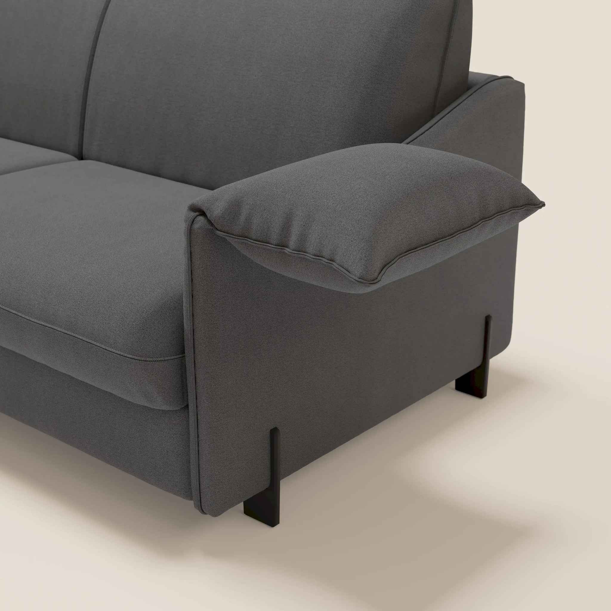 Primula divano letto con materasso alto 18 cm - braccioli mobili e tessuto smacchiabile T05