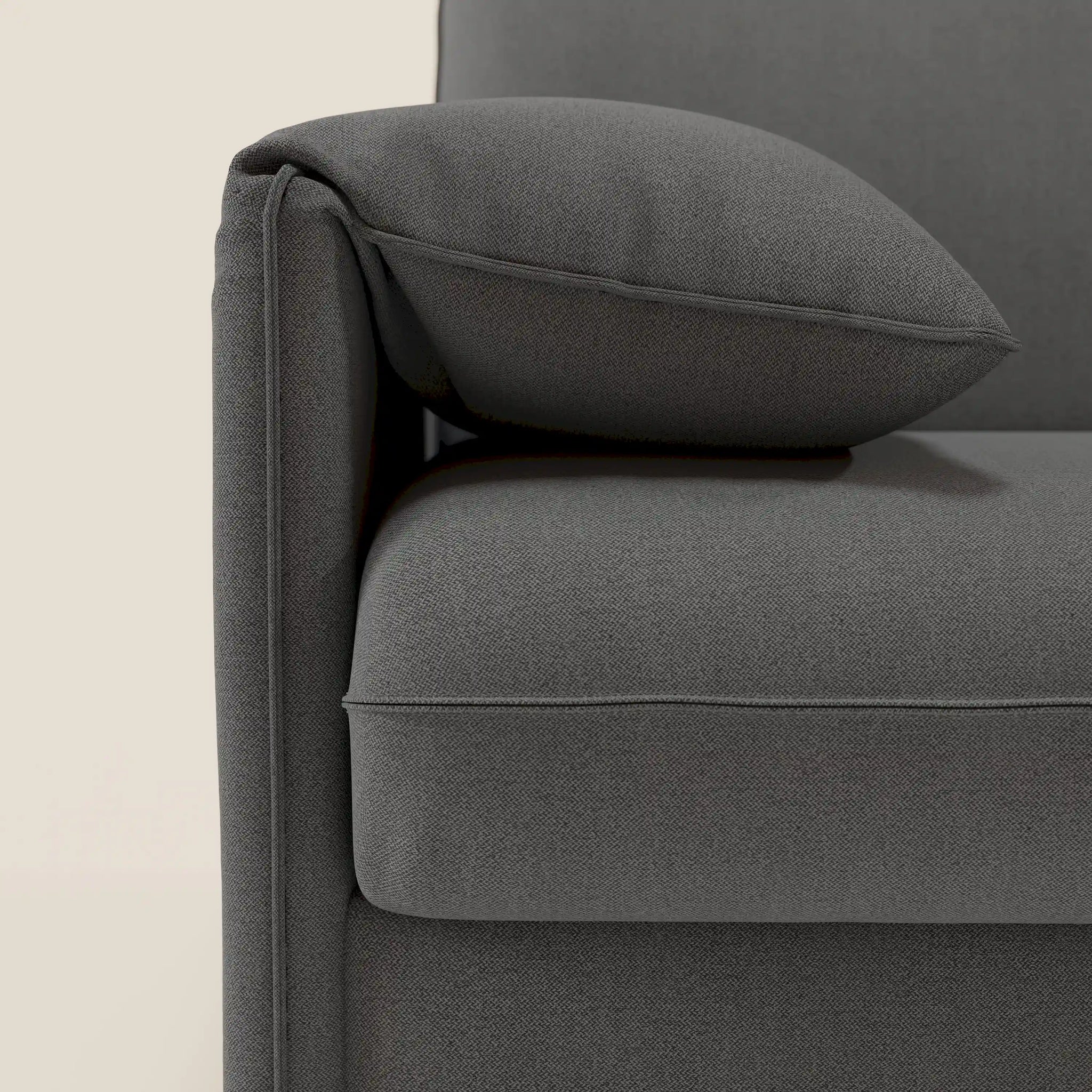 Primula divano letto con materasso alto 18 cm - braccioli mobili e tessuto smacchiabile T05
