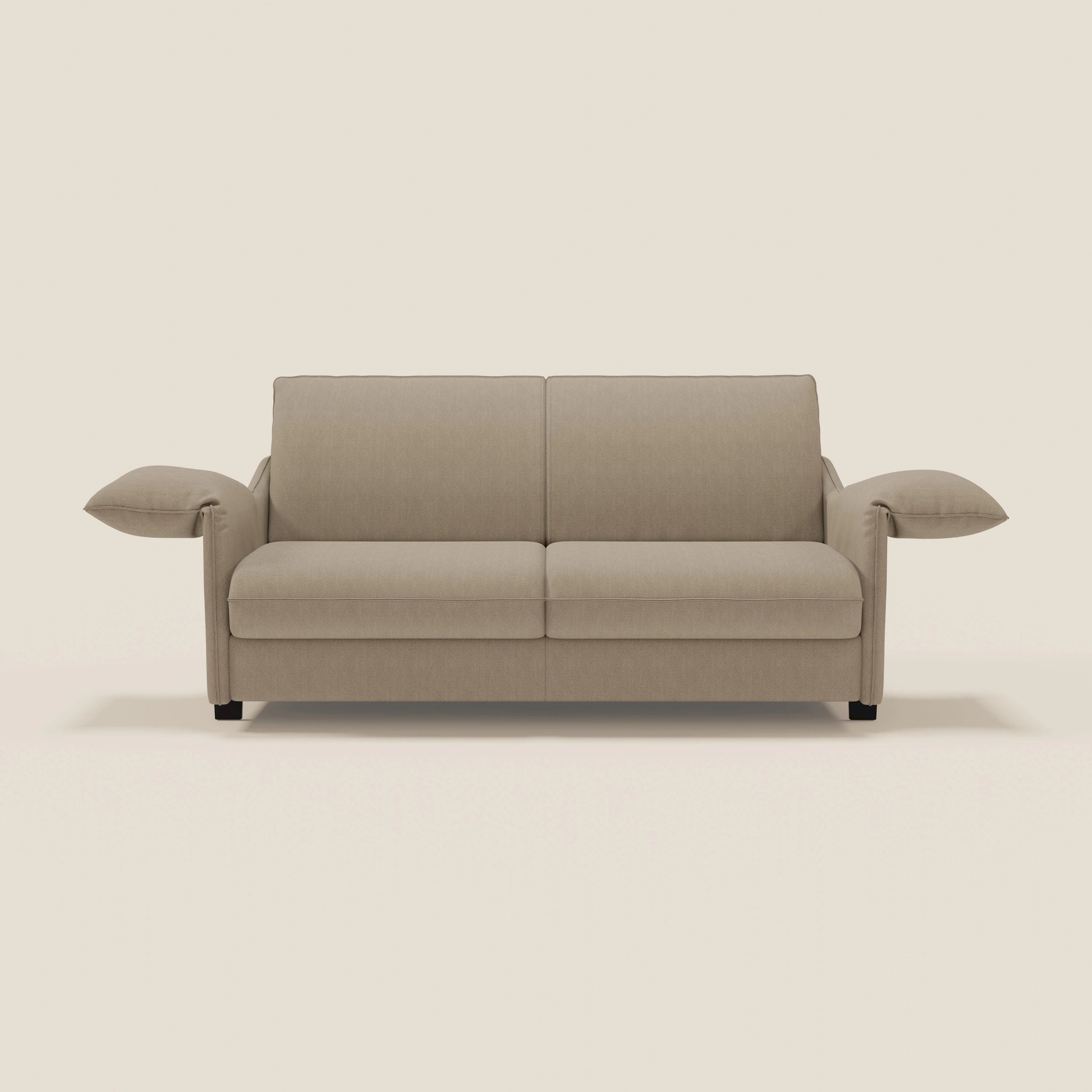 Primula divano letto con materasso alto 18 cm - braccioli mobili e tessuto smacchiabile T05
