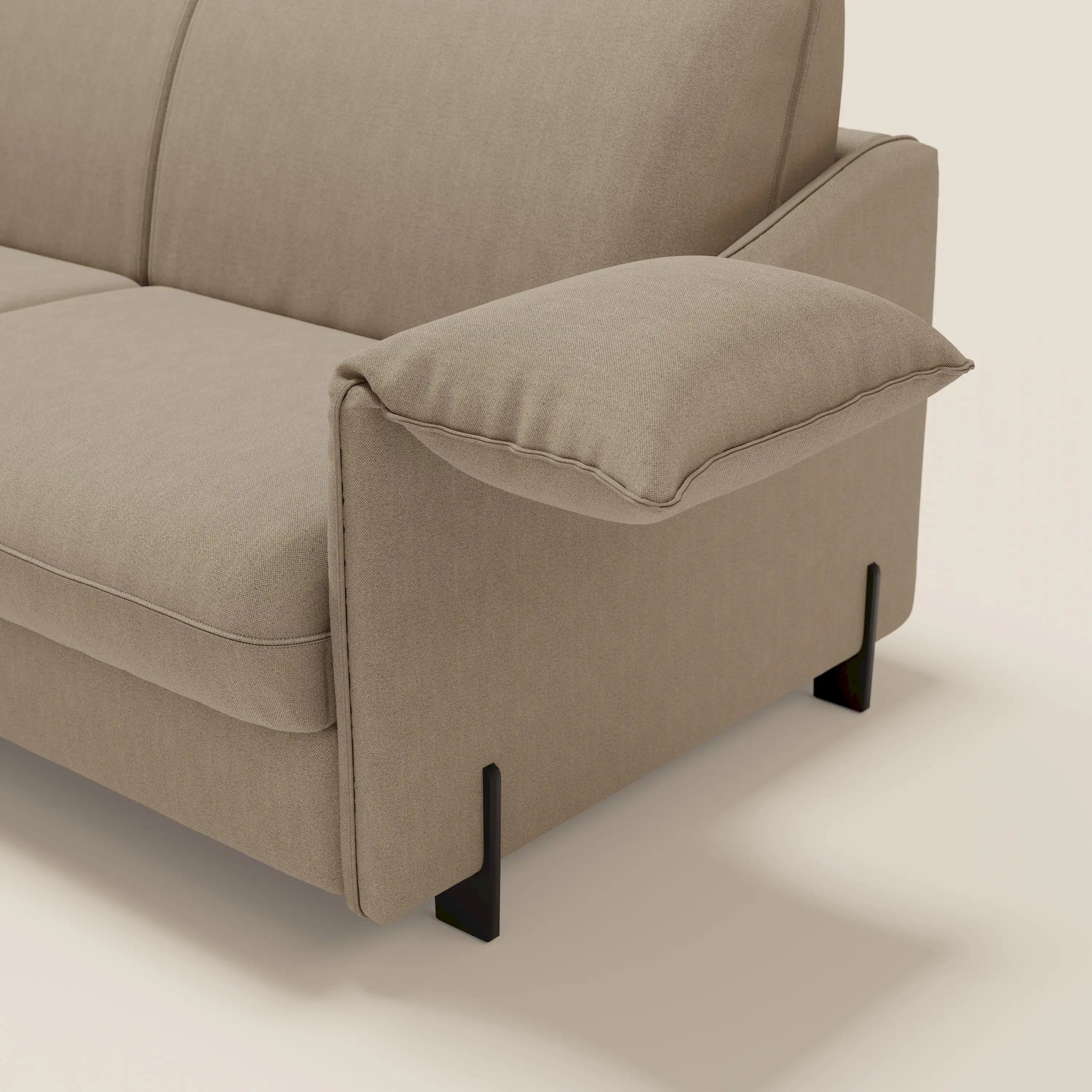 Primula divano letto con materasso alto 18 cm - braccioli mobili e tessuto smacchiabile T05