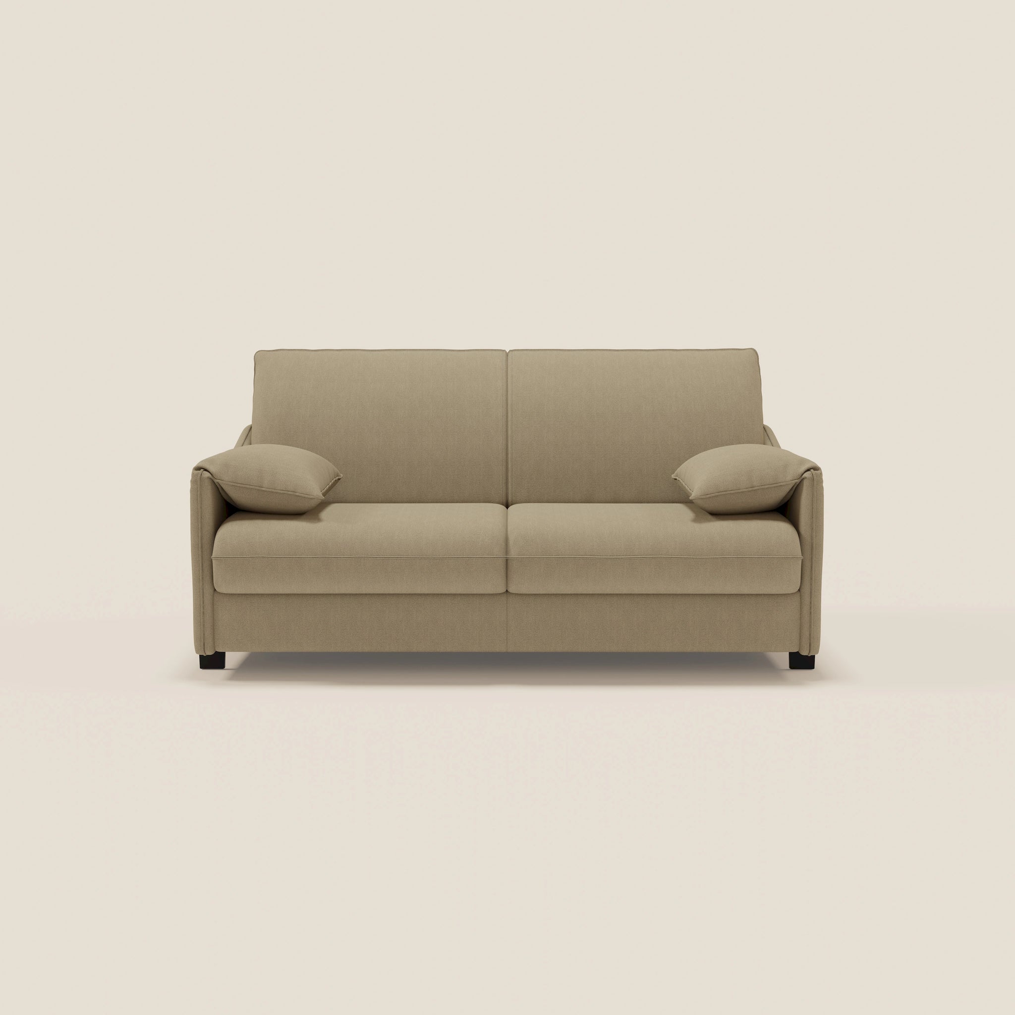 Primula divano letto con materasso alto 18 cm - braccioli mobili e tessuto smacchiabile T05