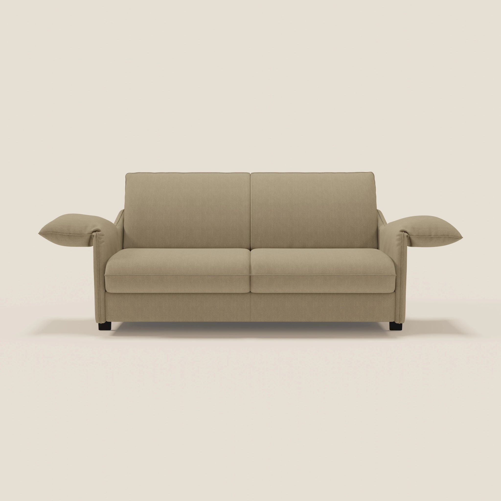 Primula divano letto con materasso alto 18 cm - braccioli mobili e tessuto smacchiabile T05