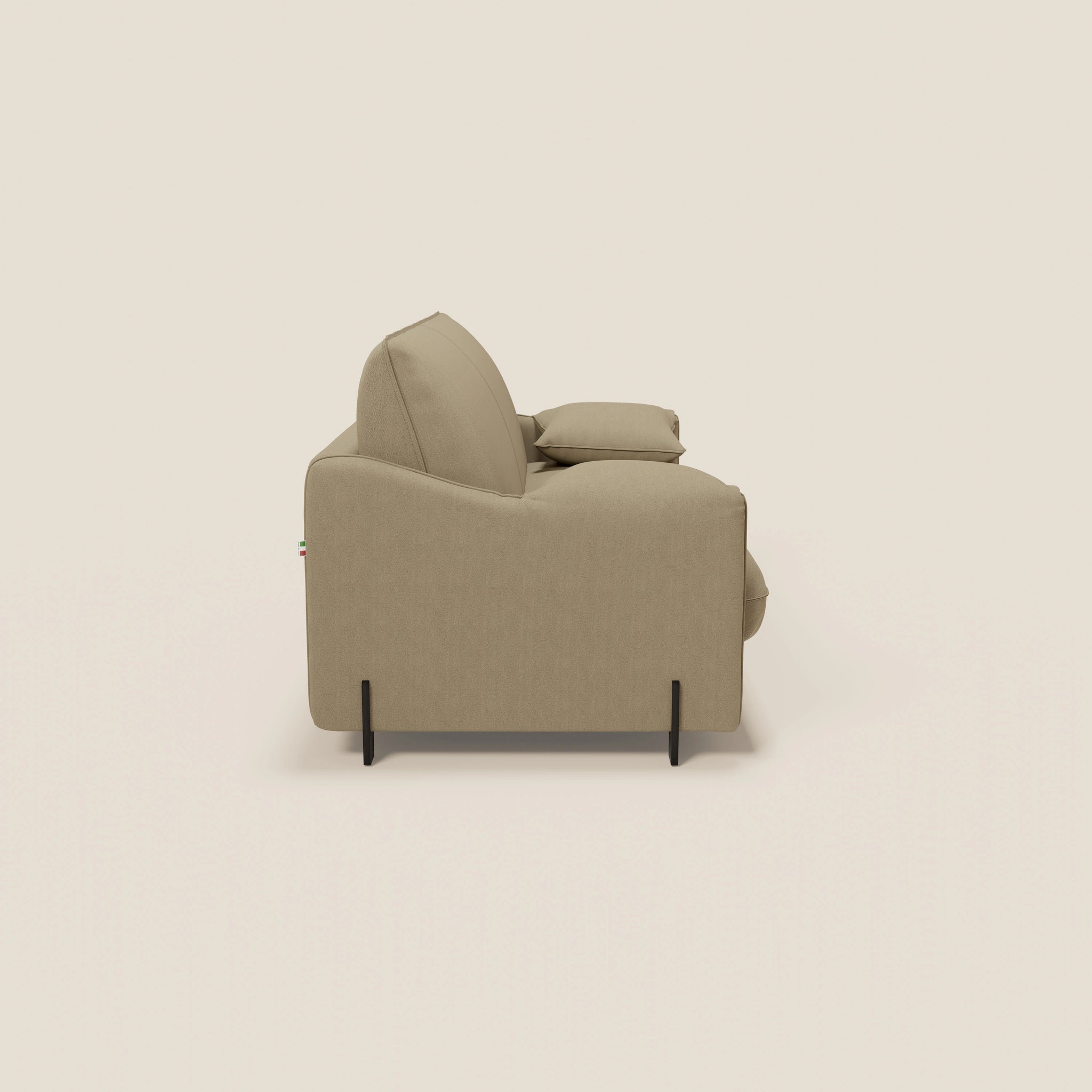 Primula divano letto con materasso alto 18 cm - braccioli mobili e tessuto smacchiabile T05