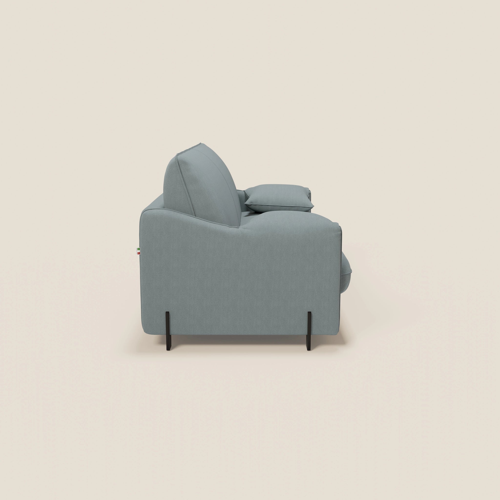 Primula divano letto con materasso alto 18 cm - braccioli mobili e tessuto smacchiabile T05