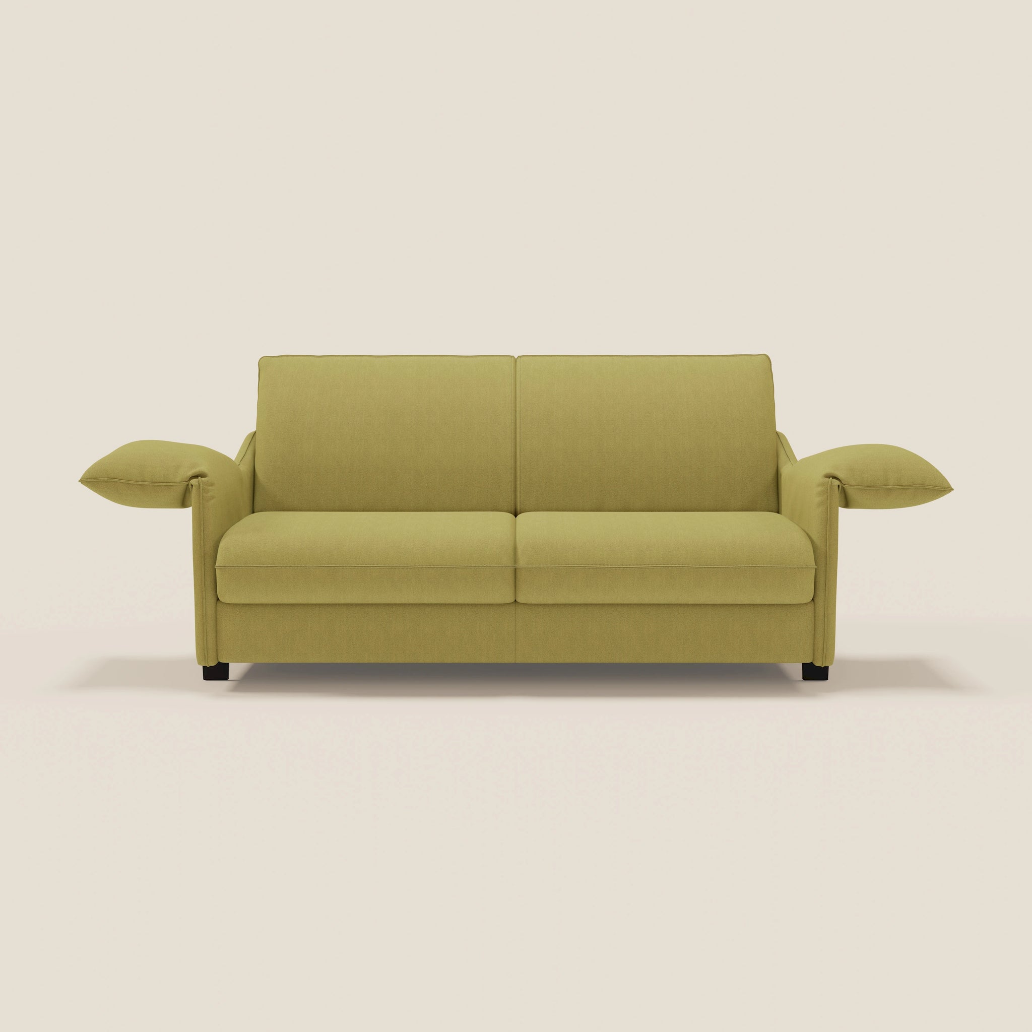 Primula divano letto con materasso alto 18 cm - braccioli mobili e tessuto smacchiabile T05