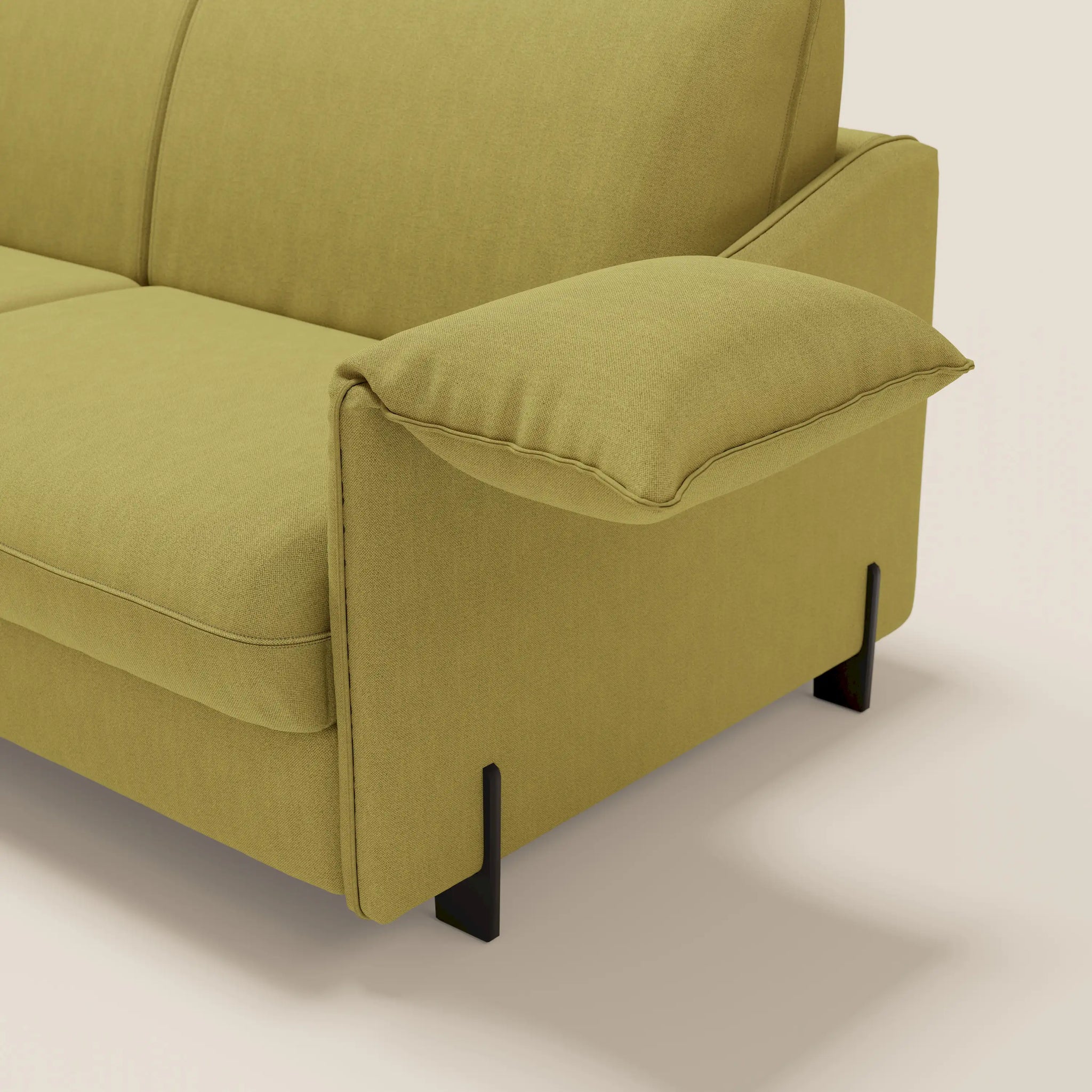 Primula divano letto con materasso alto 18 cm - braccioli mobili e tessuto smacchiabile T05