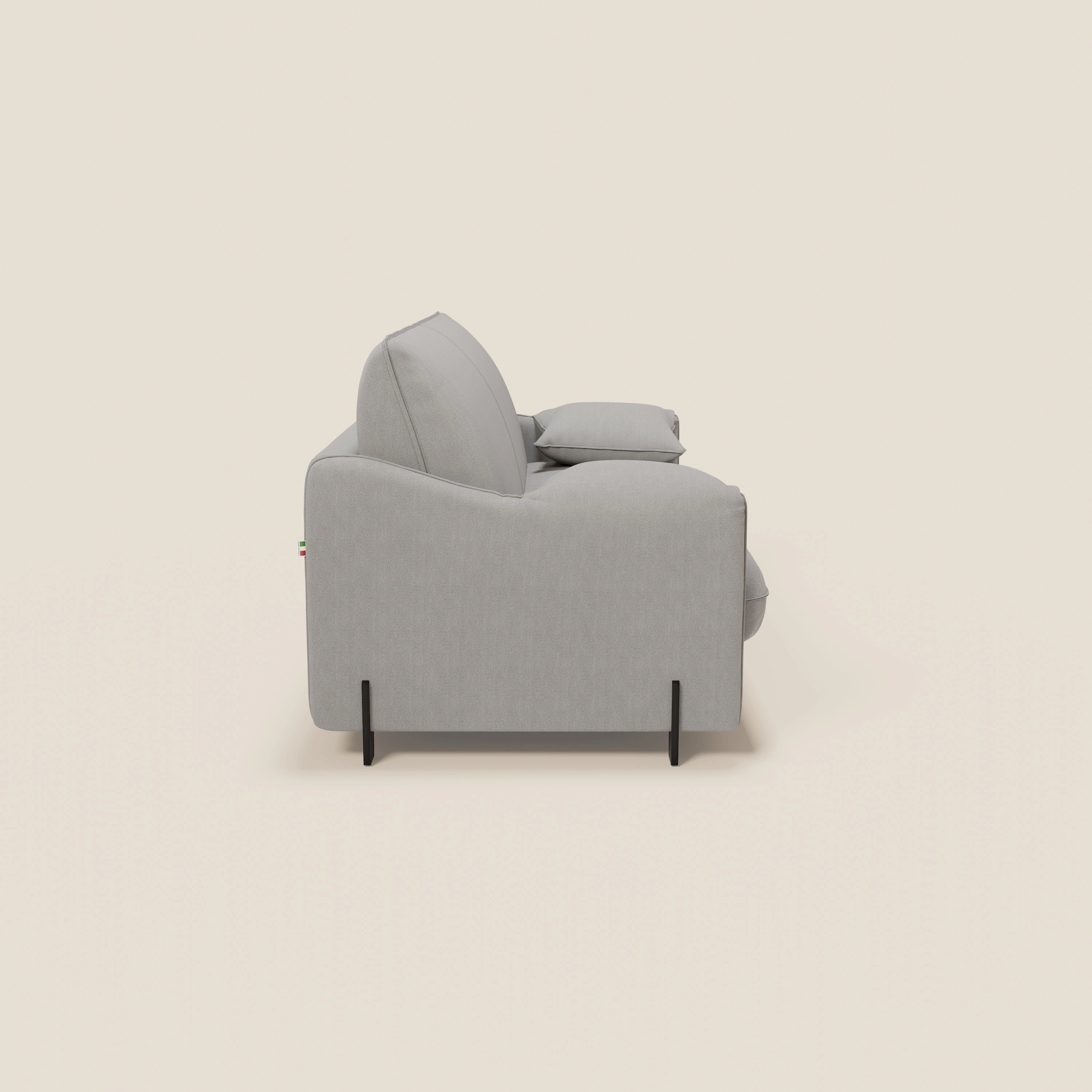 Primula divano letto con materasso alto 18 cm - braccioli mobili e tessuto smacchiabile T05 - divani.store