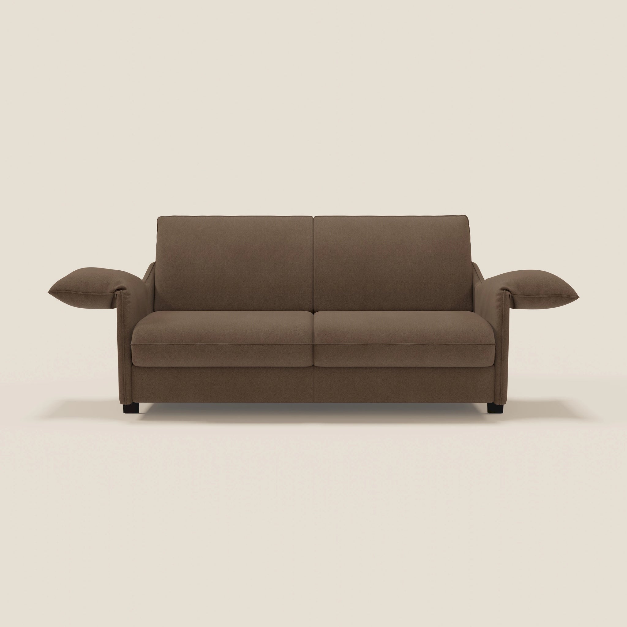 Primula divano letto con materasso alto 18 cm - braccioli mobili e tessuto smacchiabile T05