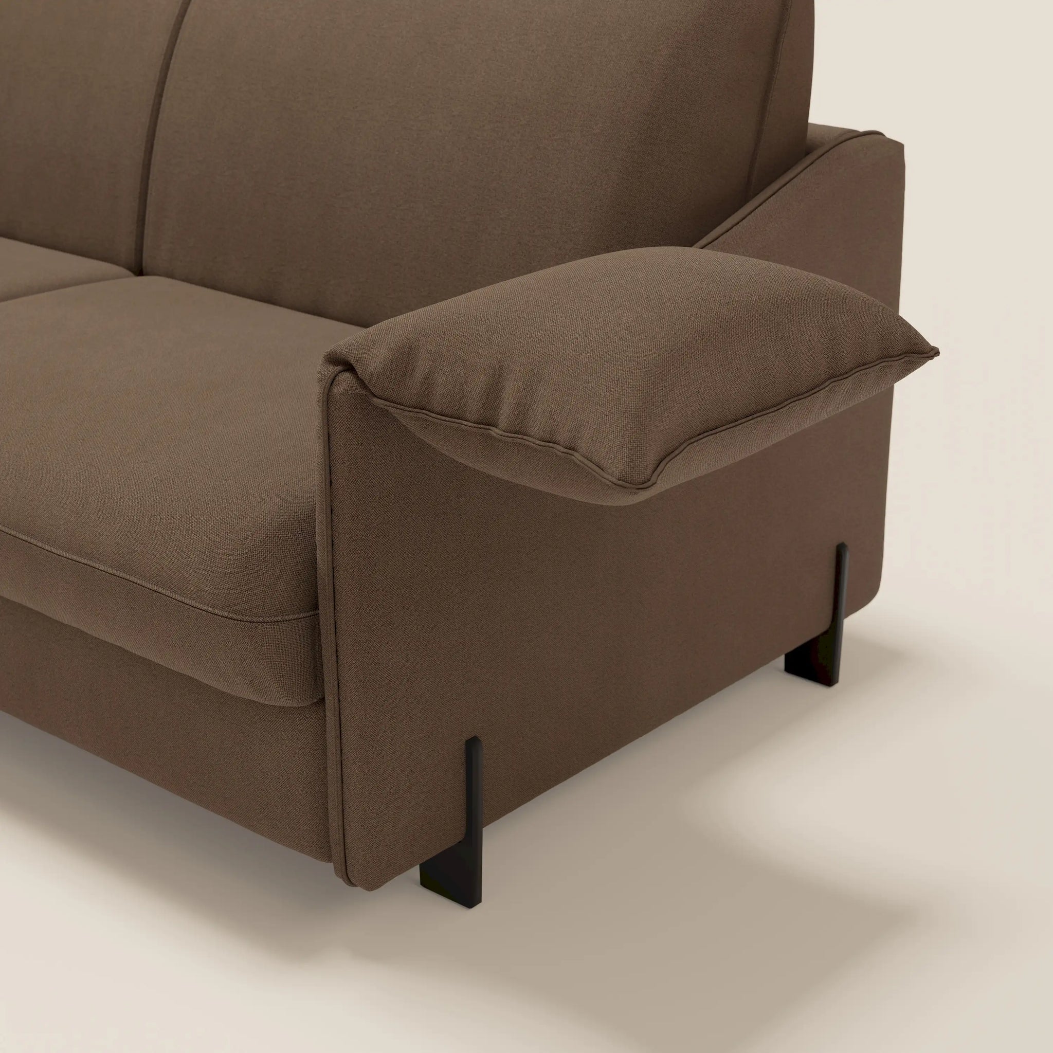 Primula divano letto con materasso alto 18 cm - braccioli mobili e tessuto smacchiabile T05