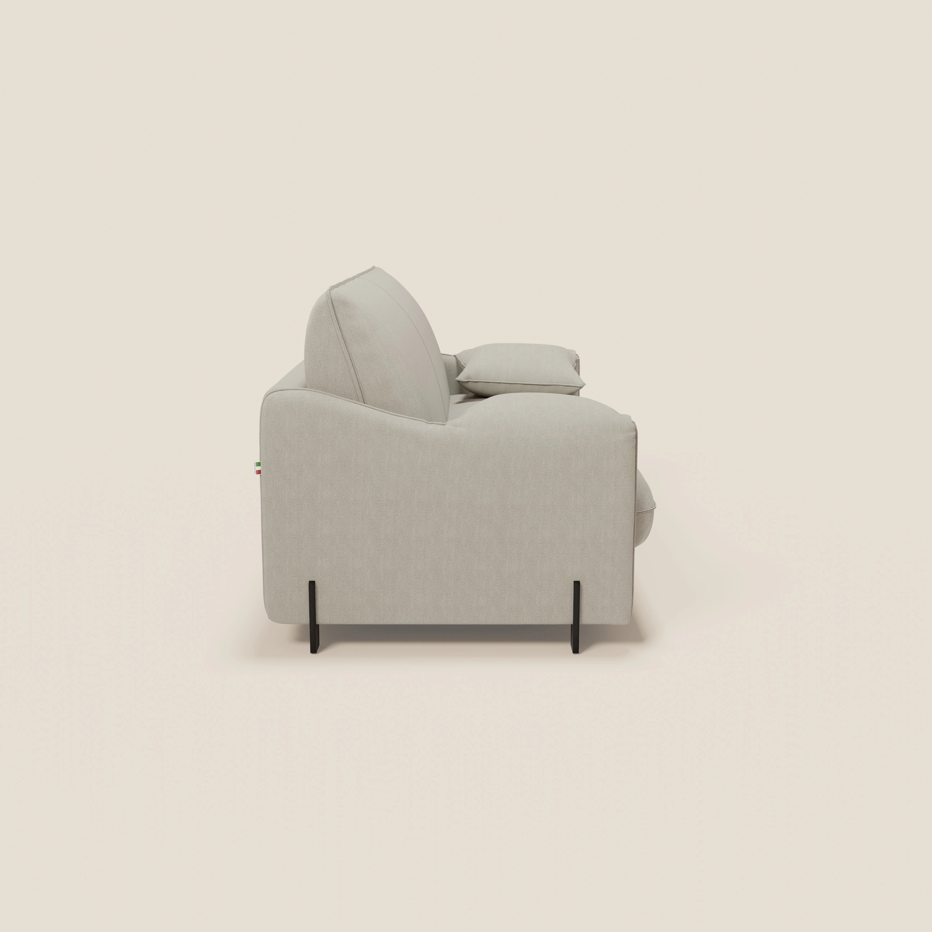 Primula divano letto con materasso alto 18 cm - braccioli mobili e tessuto smacchiabile T05 - divani.store