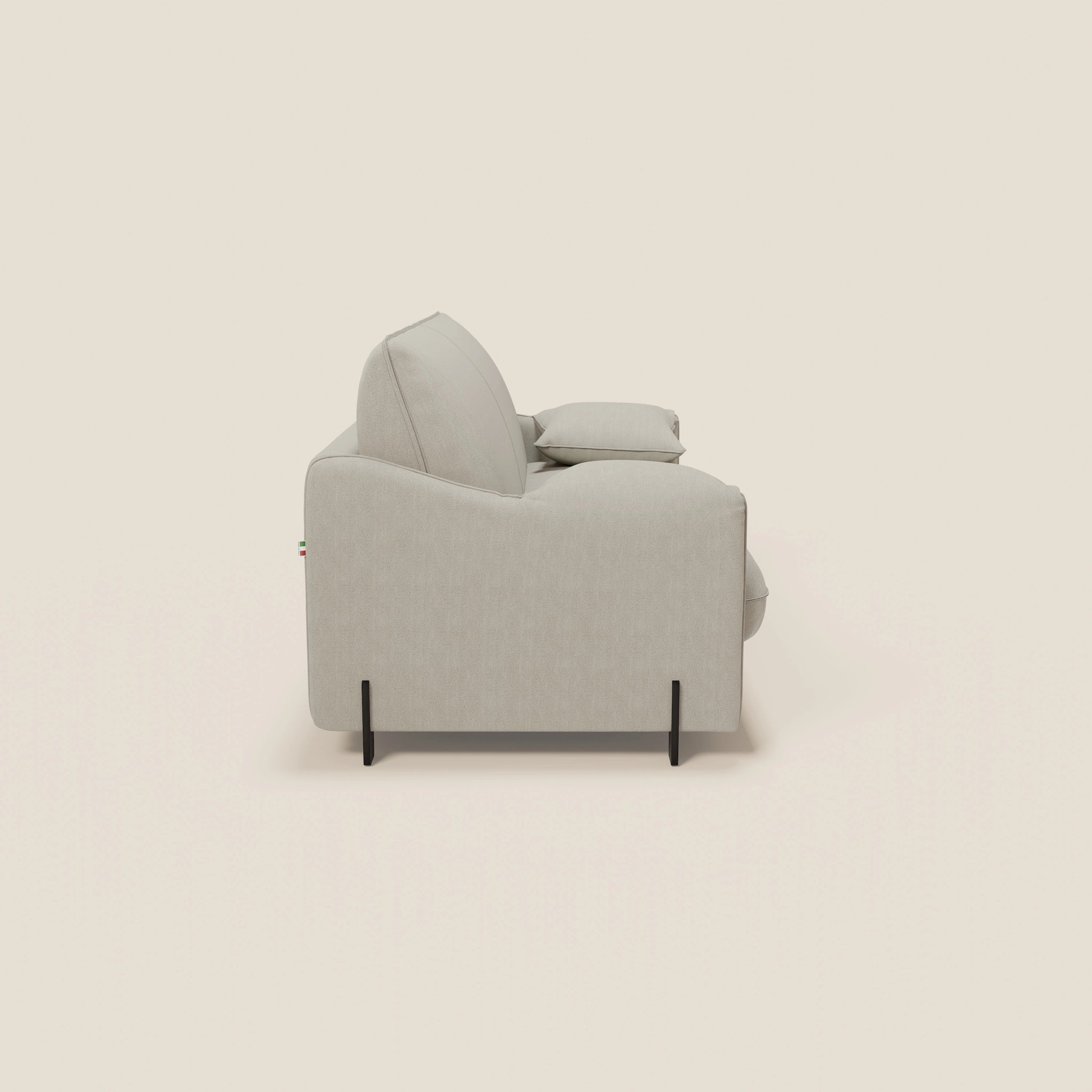 Primula divano letto con materasso alto 18 cm - braccioli mobili e tessuto smacchiabile T05