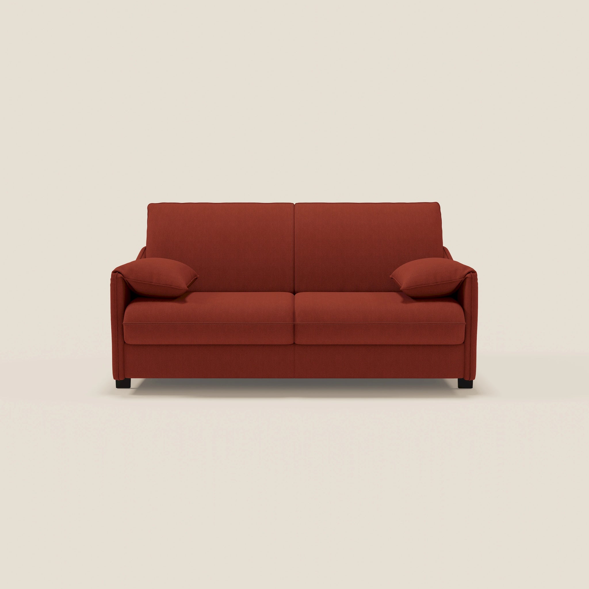 Primula divano letto con materasso alto 18 cm - braccioli mobili e tessuto smacchiabile T05