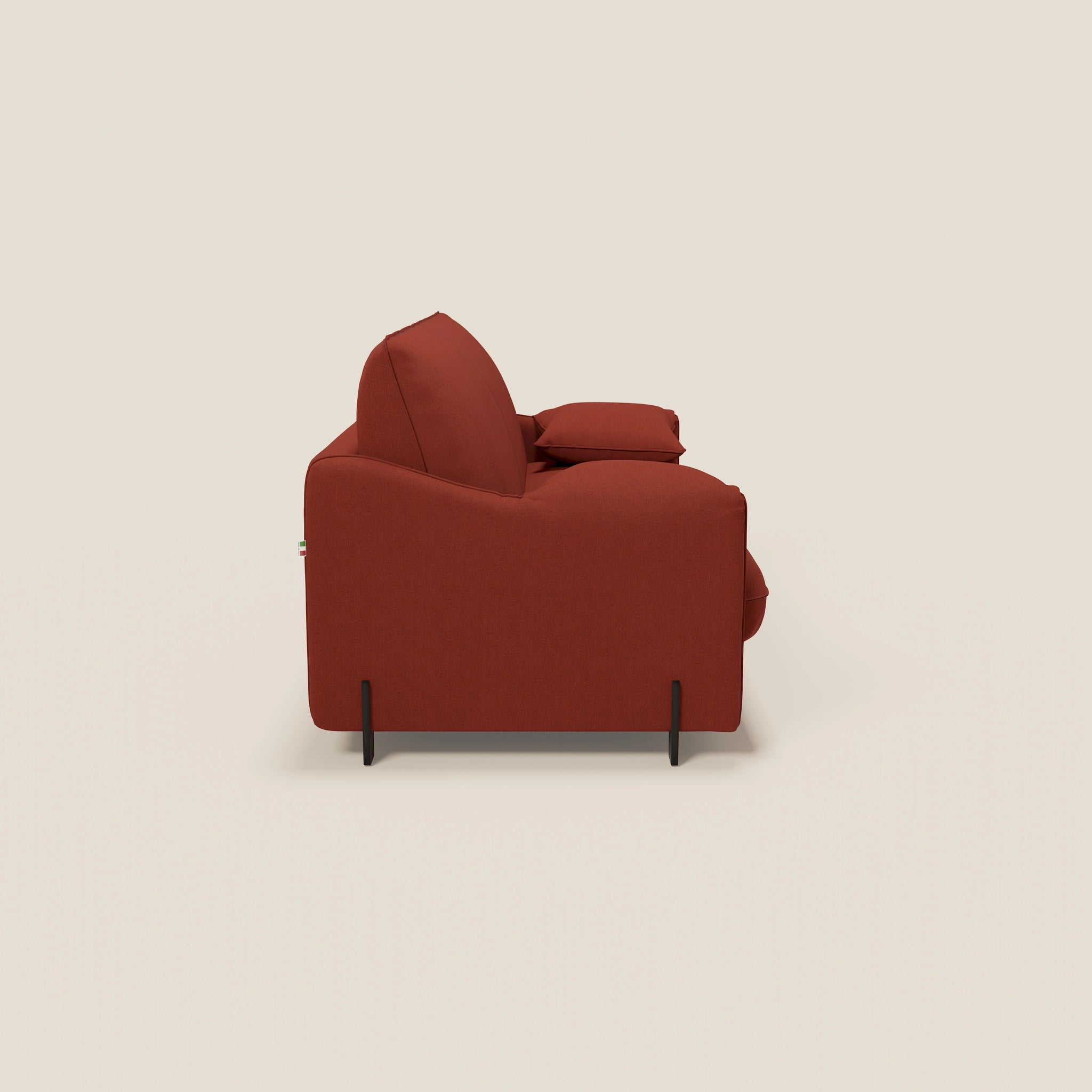 Primula divano letto con materasso alto 18 cm - braccioli mobili e tessuto smacchiabile T05