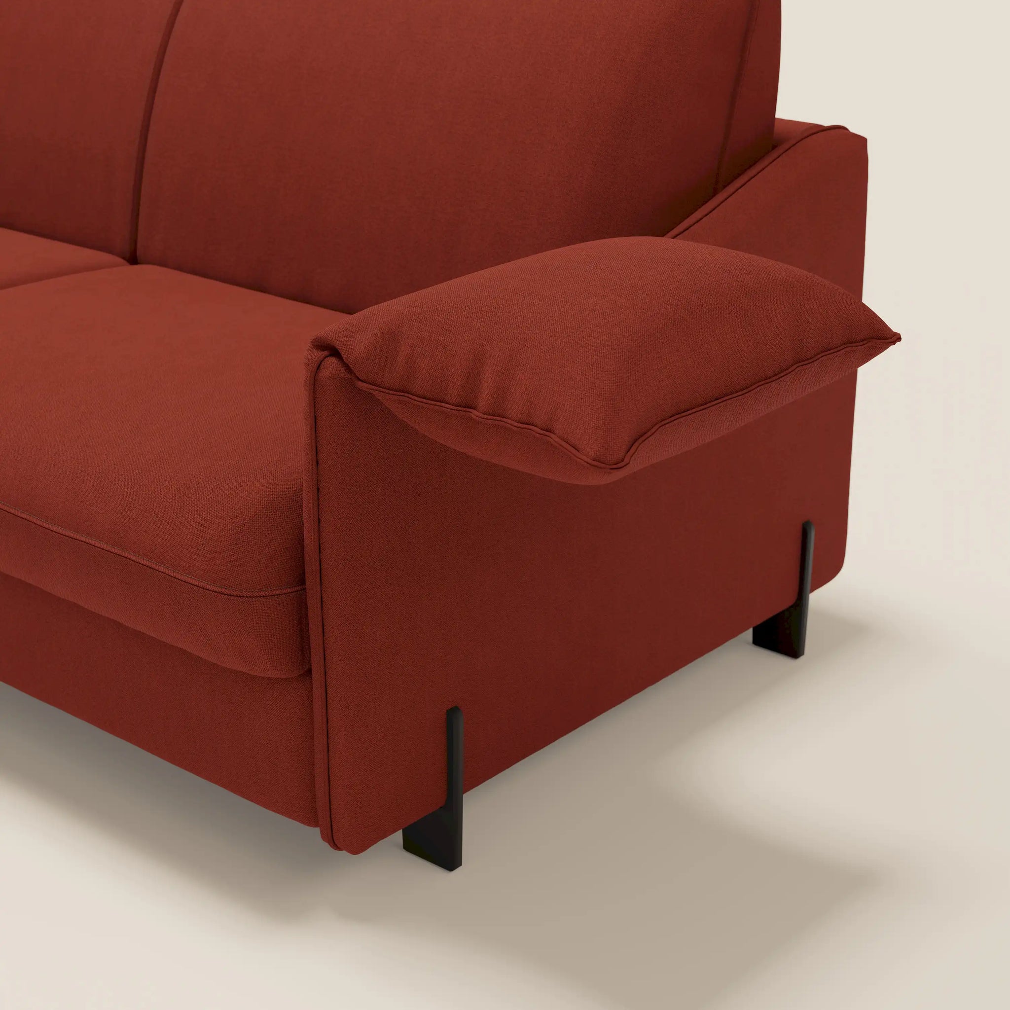 Primula divano letto con materasso alto 18 cm - braccioli mobili e tessuto smacchiabile T05