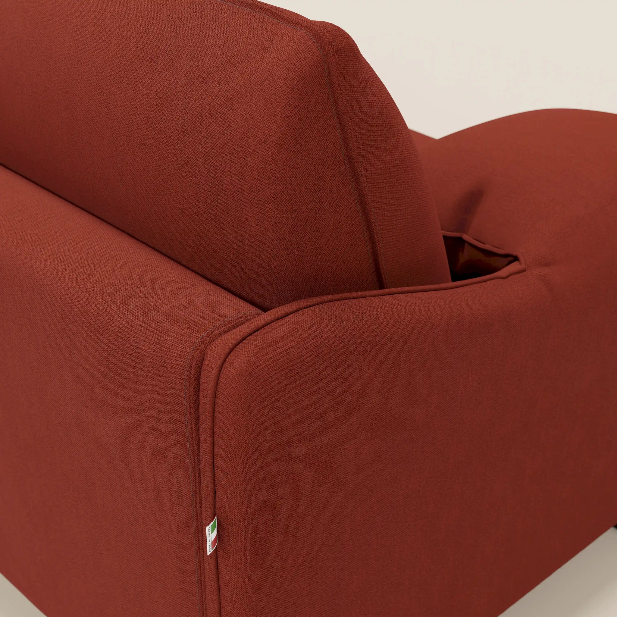 Primula divano letto con materasso alto 18 cm - braccioli mobili e tessuto smacchiabile T05