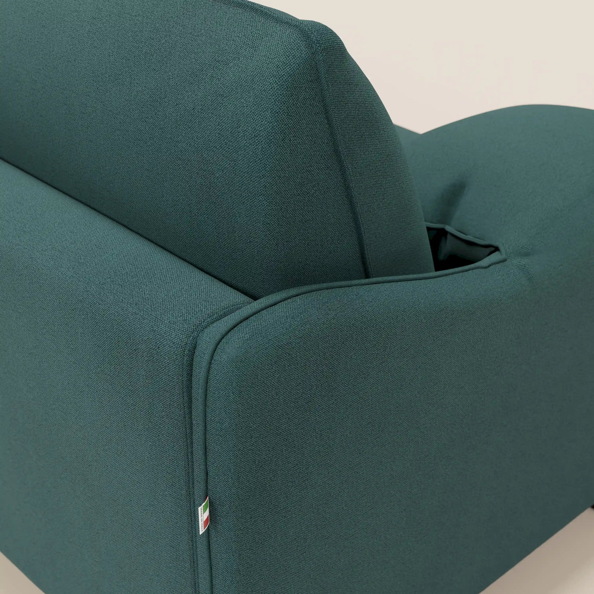 Primula divano letto con materasso alto 18 cm - braccioli mobili e tessuto smacchiabile T05