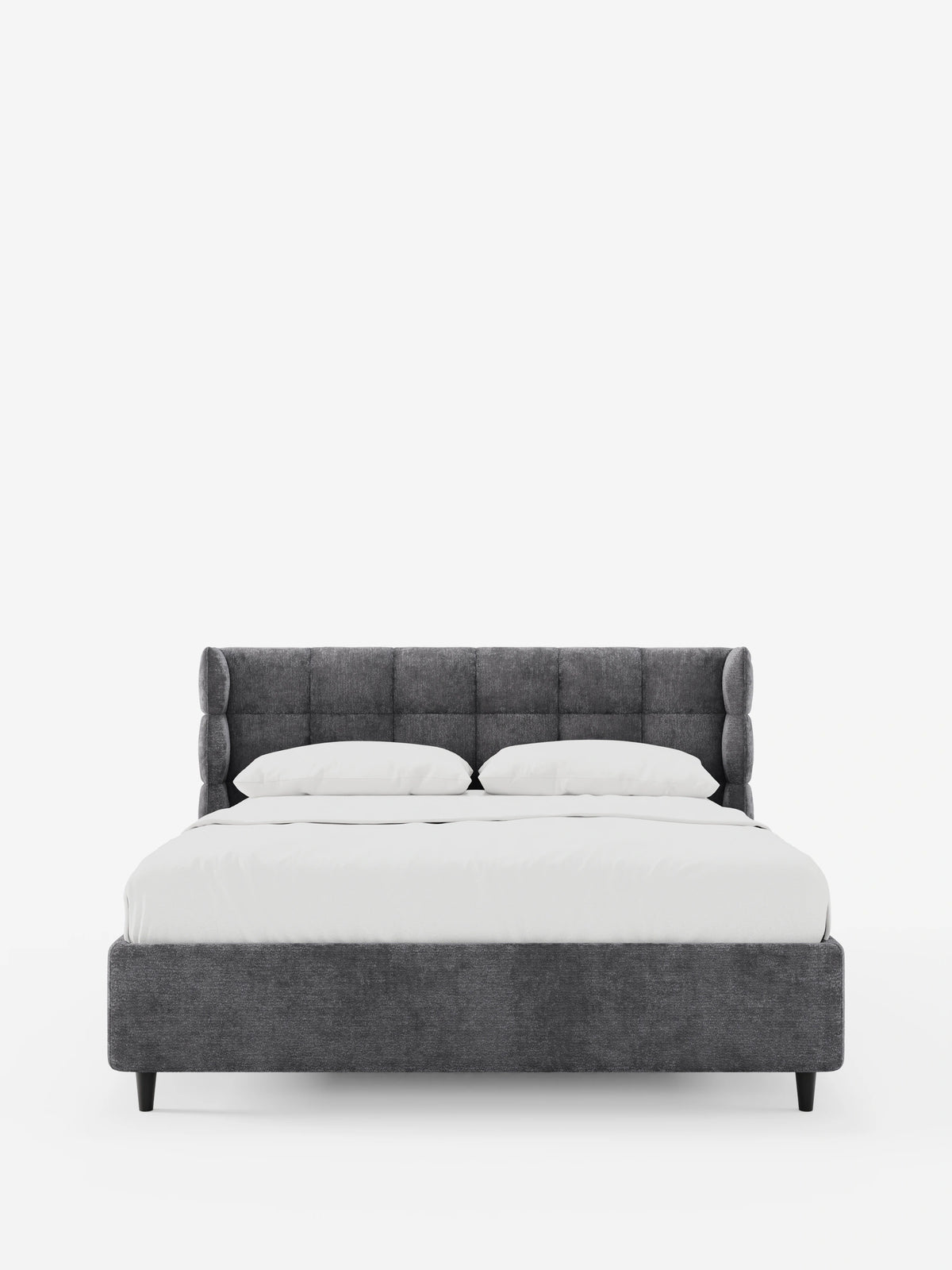 RAGNAR Cama canapé tapizada con arcón y cabecero capitoné envolvente de elegante tejido certificado Oeko-Tex®