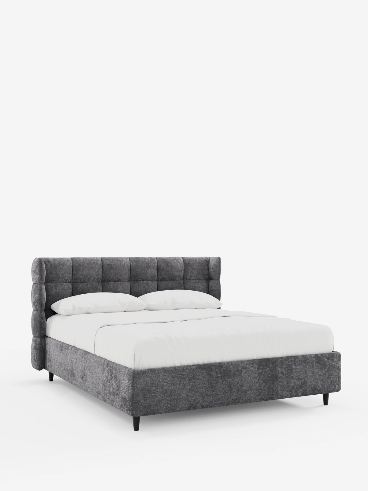 RAGNAR Cama canapé tapizada con arcón y cabecero capitoné envolvente de elegante tejido certificado Oeko-Tex®