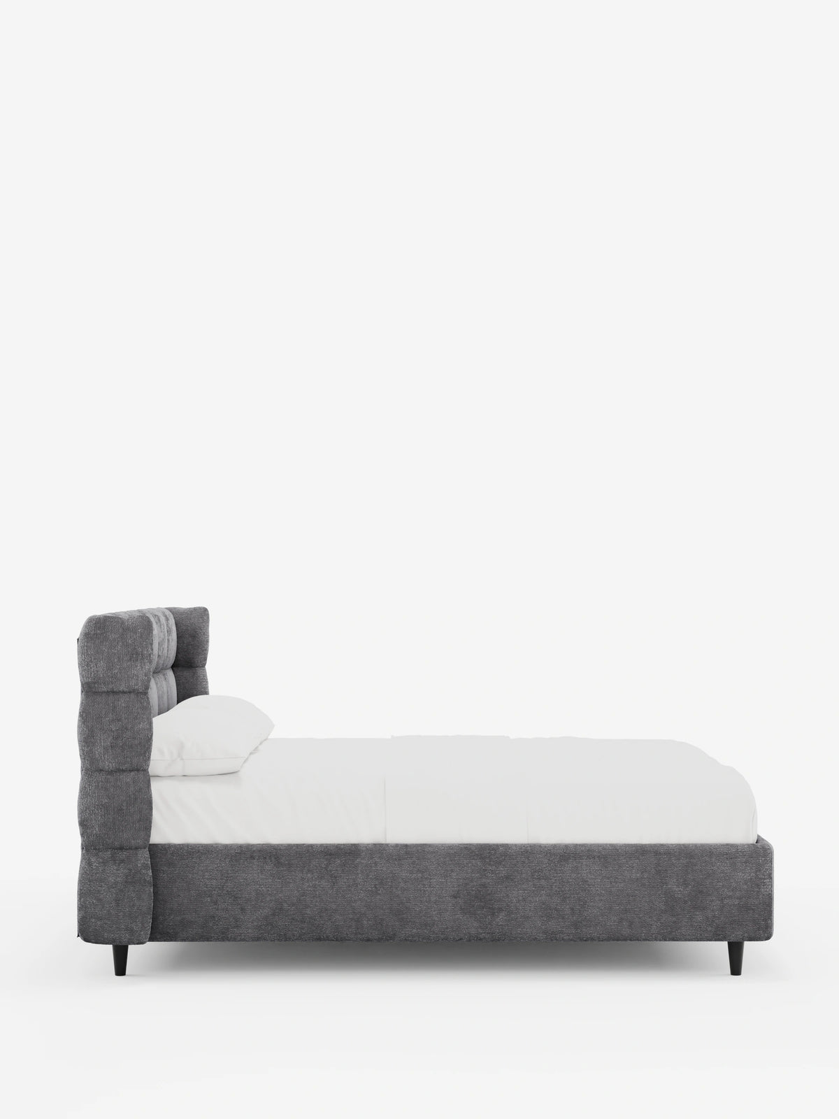 RAGNAR Cama canapé tapizada con arcón y cabecero capitoné envolvente de elegante tejido certificado Oeko-Tex®