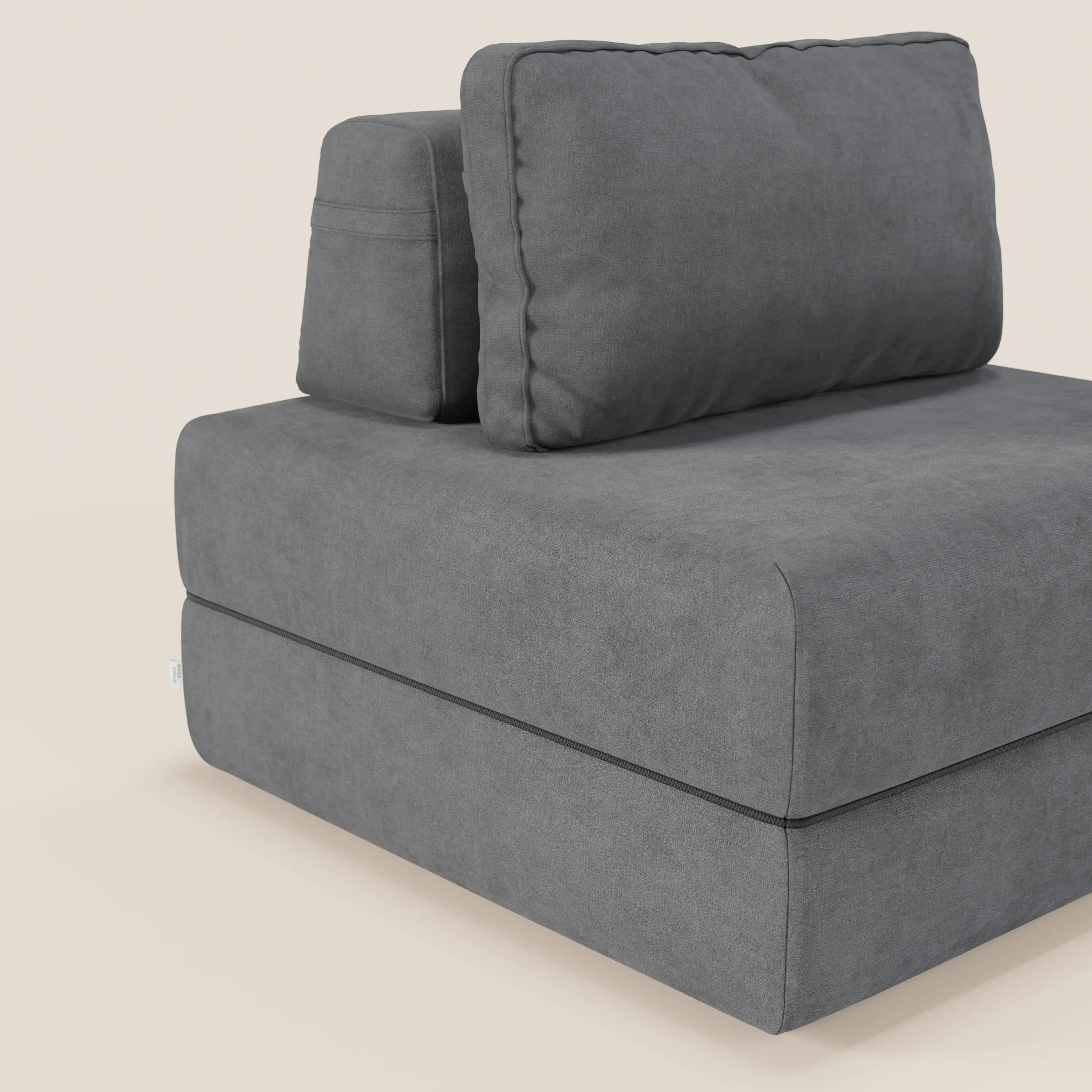 Rift poltrona letto con materasso alto 22 cm e memory foam - schienale mobile e tessuto smacchiabile T31 - divani.store