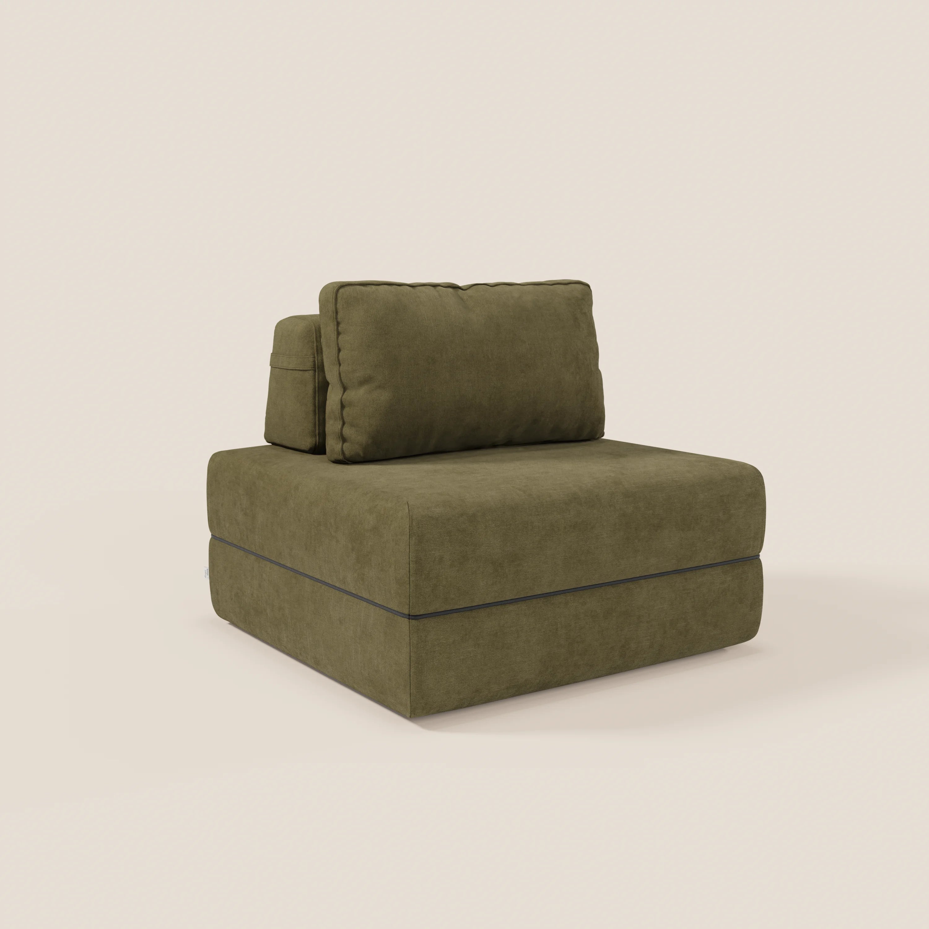 Rift poltrona letto con materasso alto 22 cm e memory foam - schienale mobile e tessuto smacchiabile T31 - divani.store