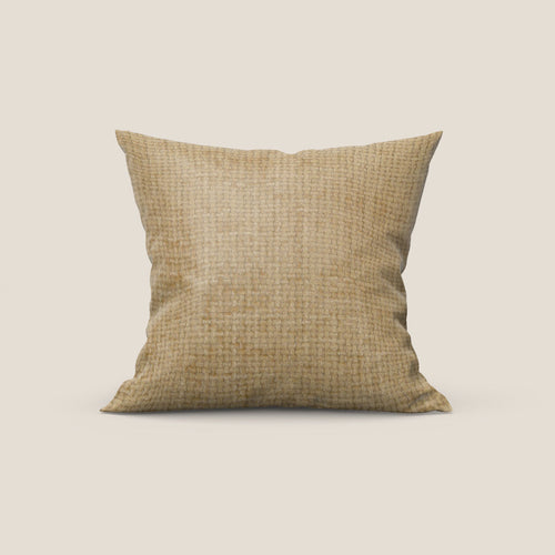 Montana cuscino disponibile in diversi colori realizzato in morbido tessuto a trama grossa impermeabile T10 giallo - divani.store
