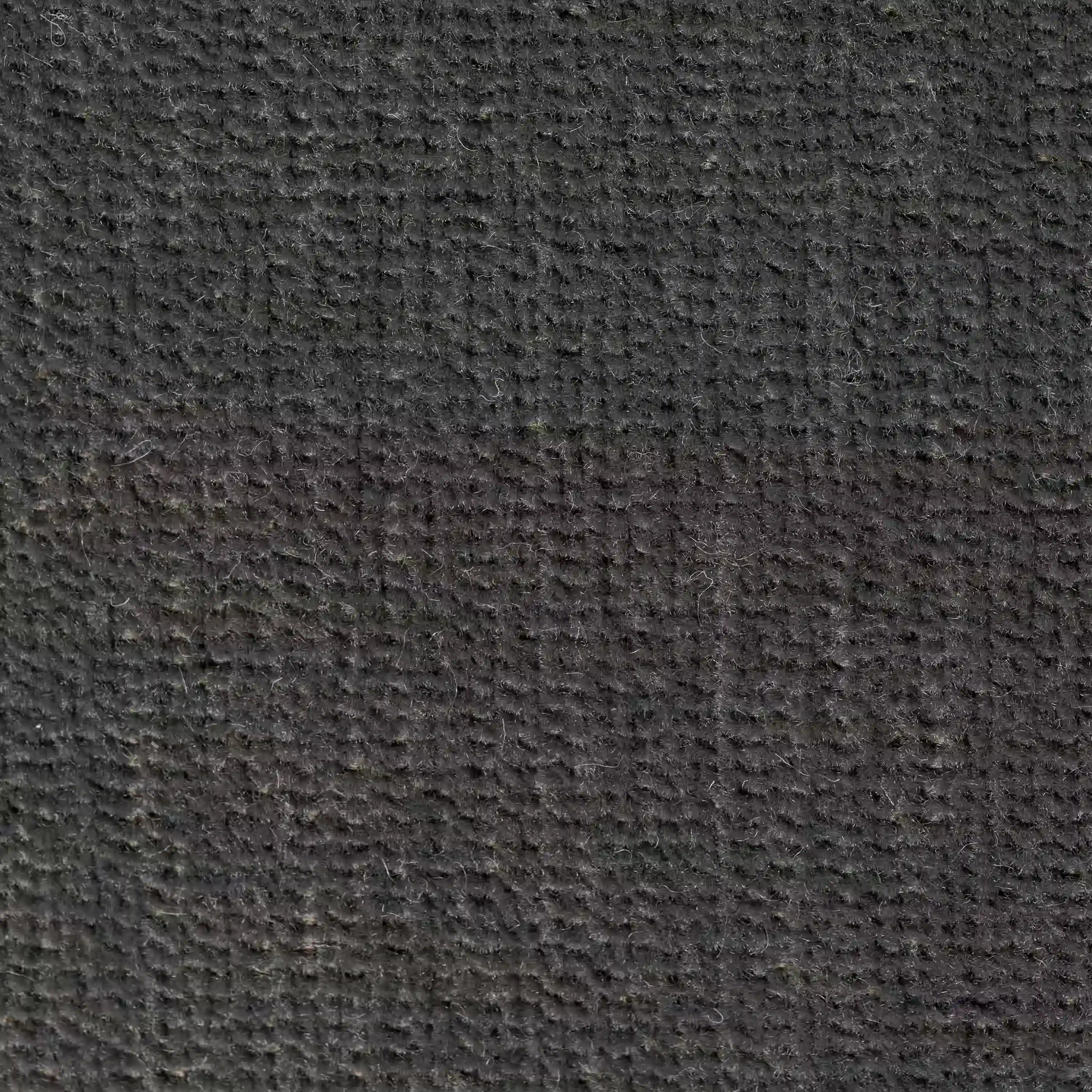 Primo piano di Bolero cuscino di Divani.Store in tessuto T31 grigio scuro. Il materiale, morbido, antimacchia, impermeabile e non restringente, presenta un motivo a griglia con fibre visibili e una trama consistente. Disponibile in vari colori.