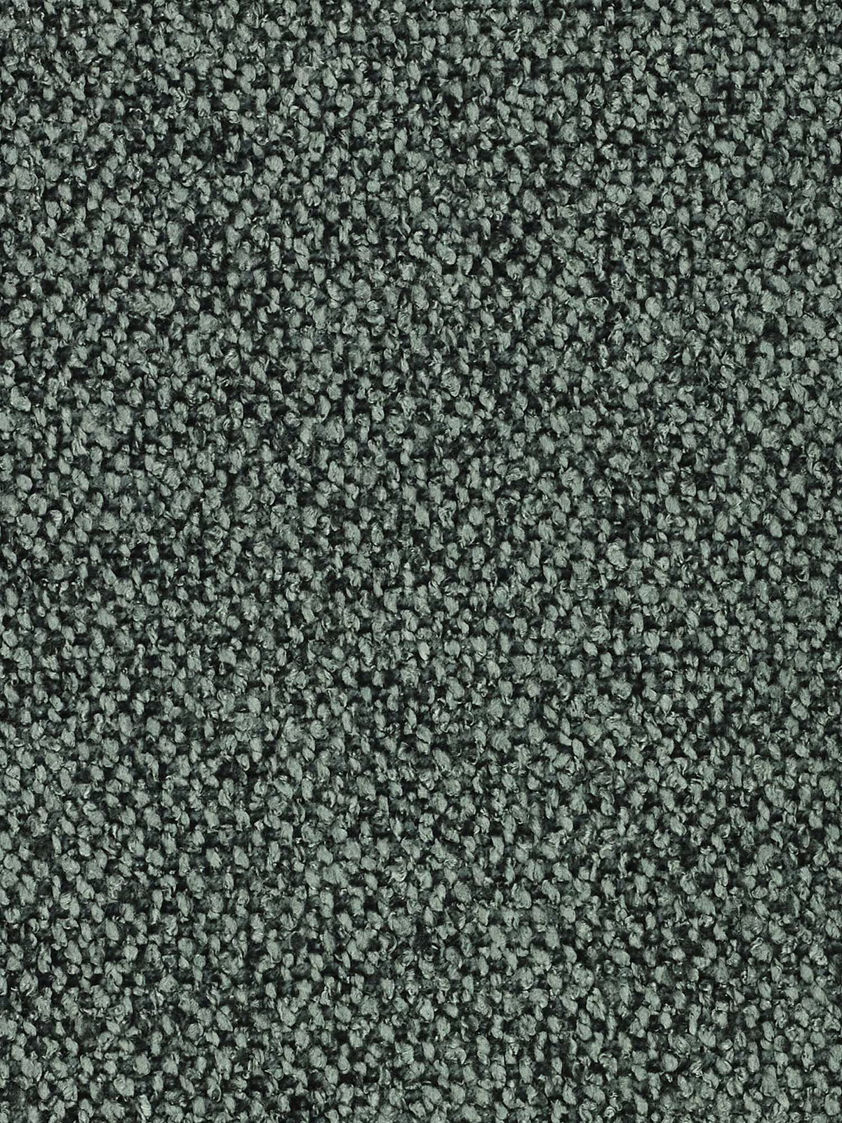 Primo piano della superficie di un tappeto grigio scuro, dalla trama fitta e testurizzata. Le fibre ad anello, disposte in modo compatto, creano un effetto uniforme simile a ciottoli con sottili variazioni di tonalità: una base ideale da abbinare al divano modulare e componibile a 3 posti Nimbus da 250 cm di Divani.Store. Questo divano moderno è dotato di rivestimenti sfoderabili in tessuto t33 effetto cotone, facile da pulire, che creano un ambiente accogliente e contemporaneo.