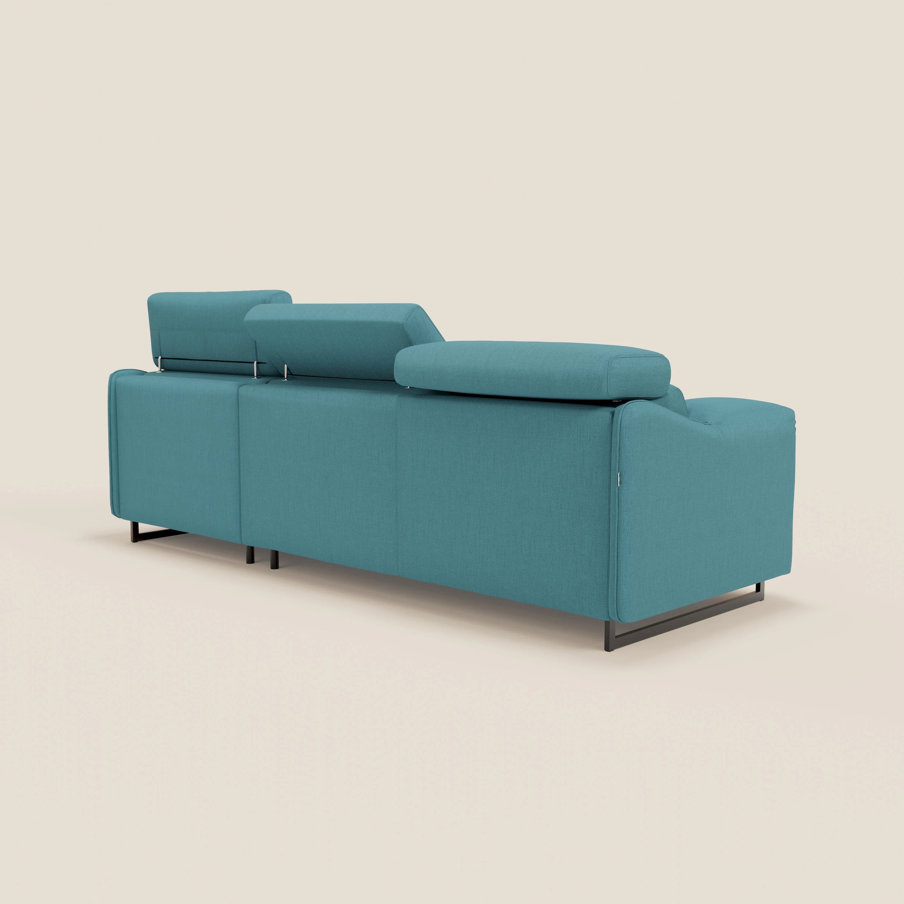 Violetta Divano Letto Angolare con Penisola contenitore, Poggiatesta e Materasso Alto H18 in tessuto impermeabile T13 - divani.store