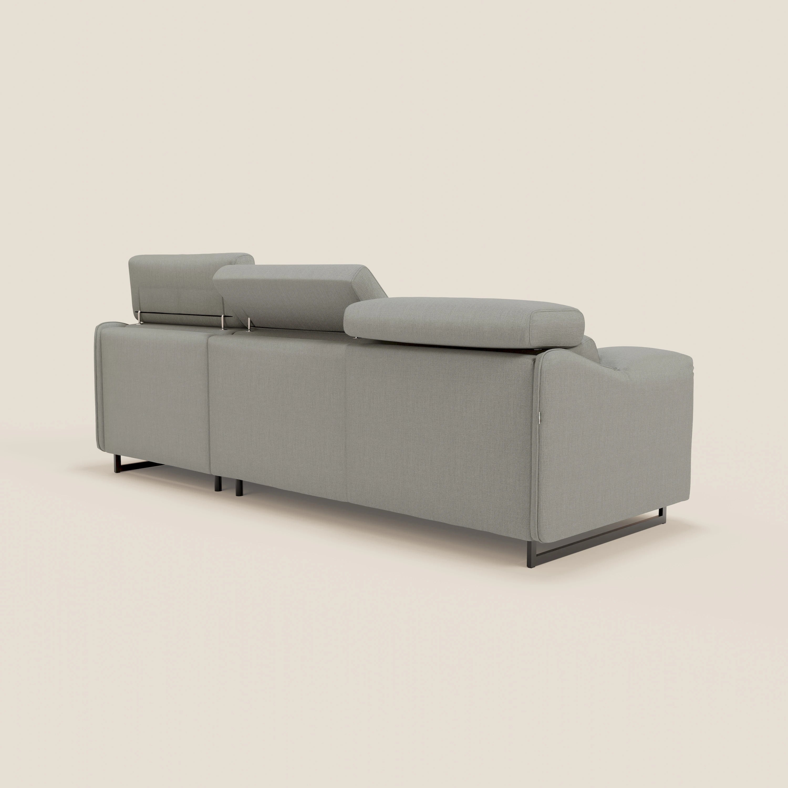Violetta Divano Letto Angolare con Penisola contenitore, Poggiatesta e Materasso Alto H18 in tessuto impermeabile T13 - divani.store