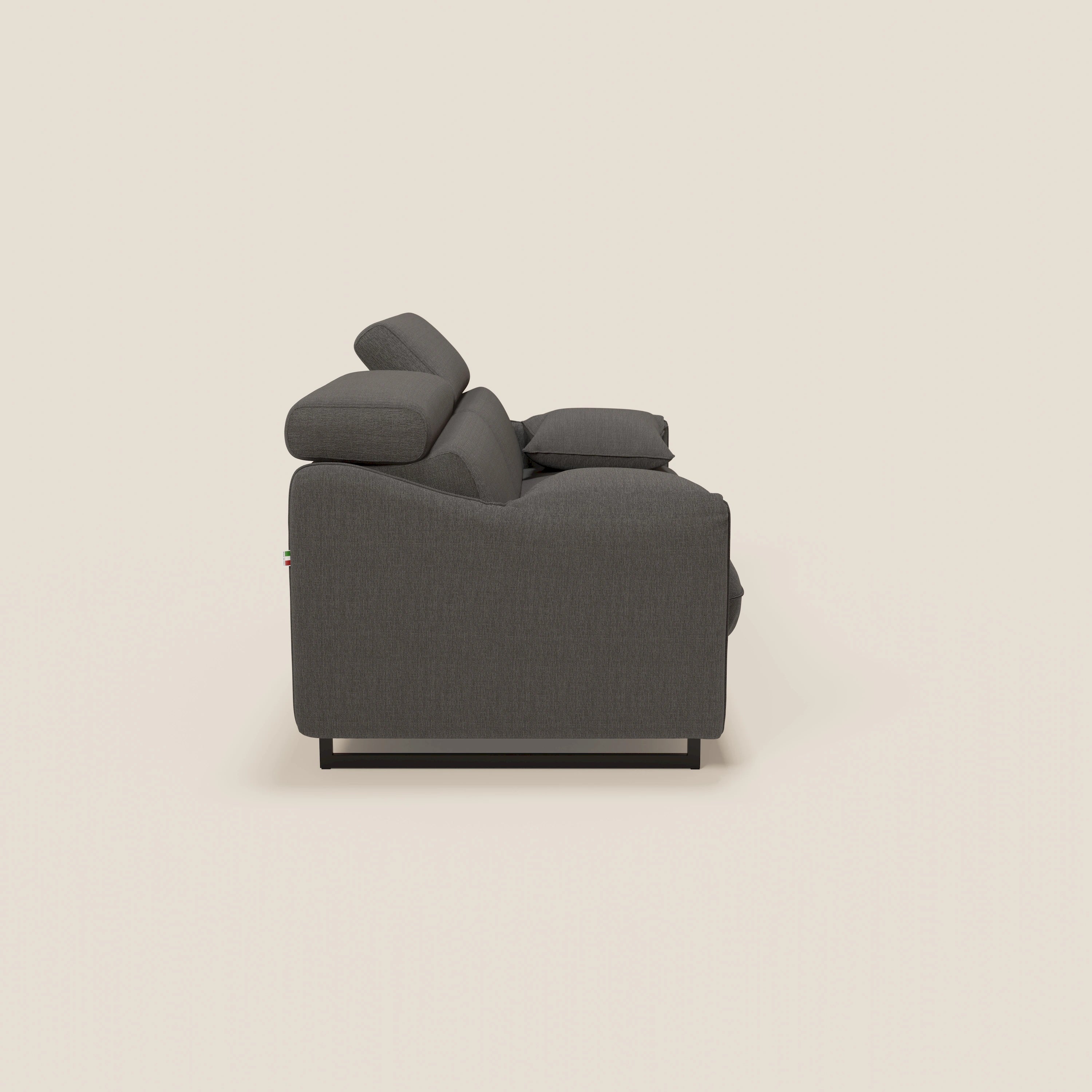 Violetta divano letto materasso H18 cm - poggiatesta reclinabili e braccioli mobili in tessuto impermeabile T13 - divani.store