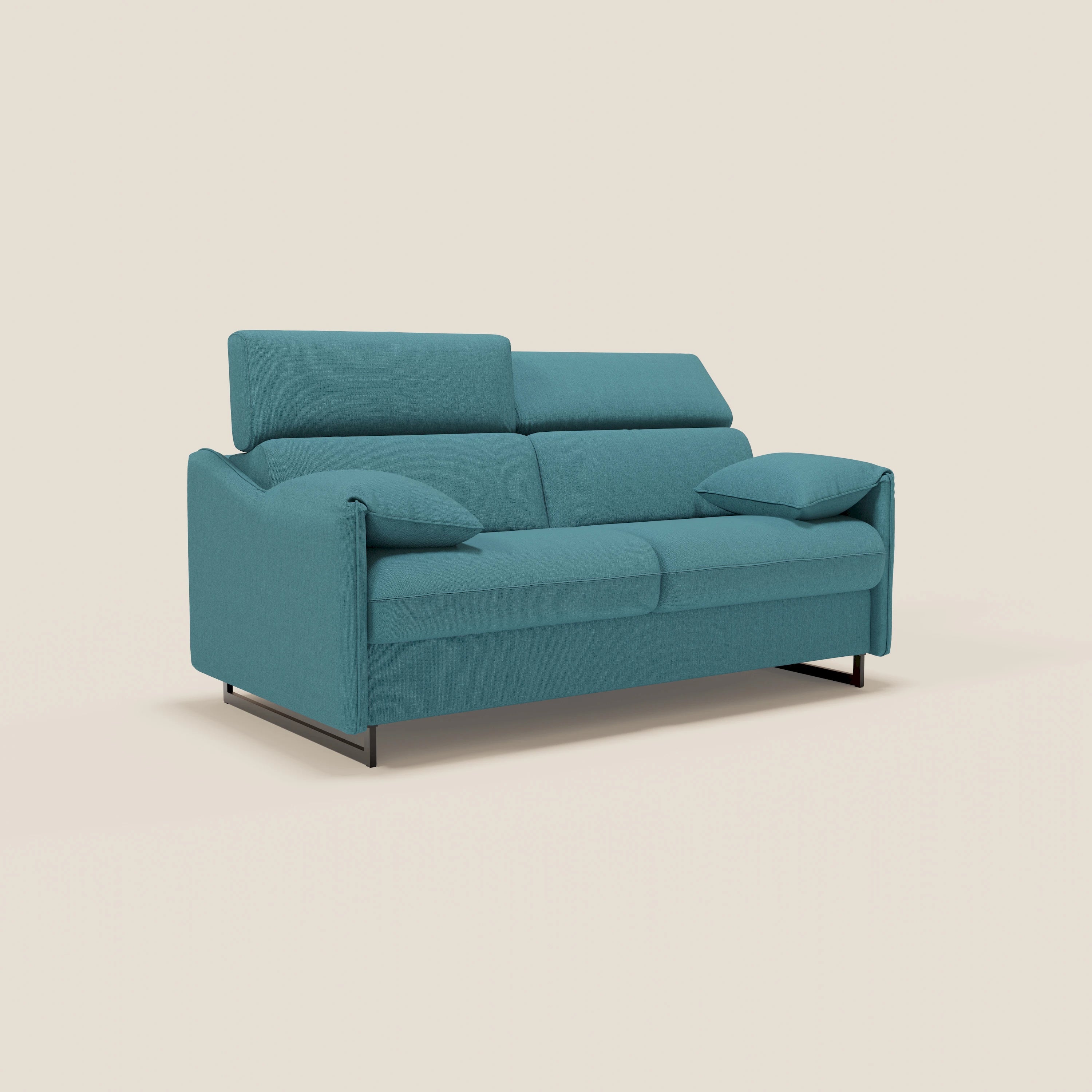 Violetta divano letto materasso H18 cm - poggiatesta reclinabili e braccioli mobili in tessuto impermeabile T13 - divani.store