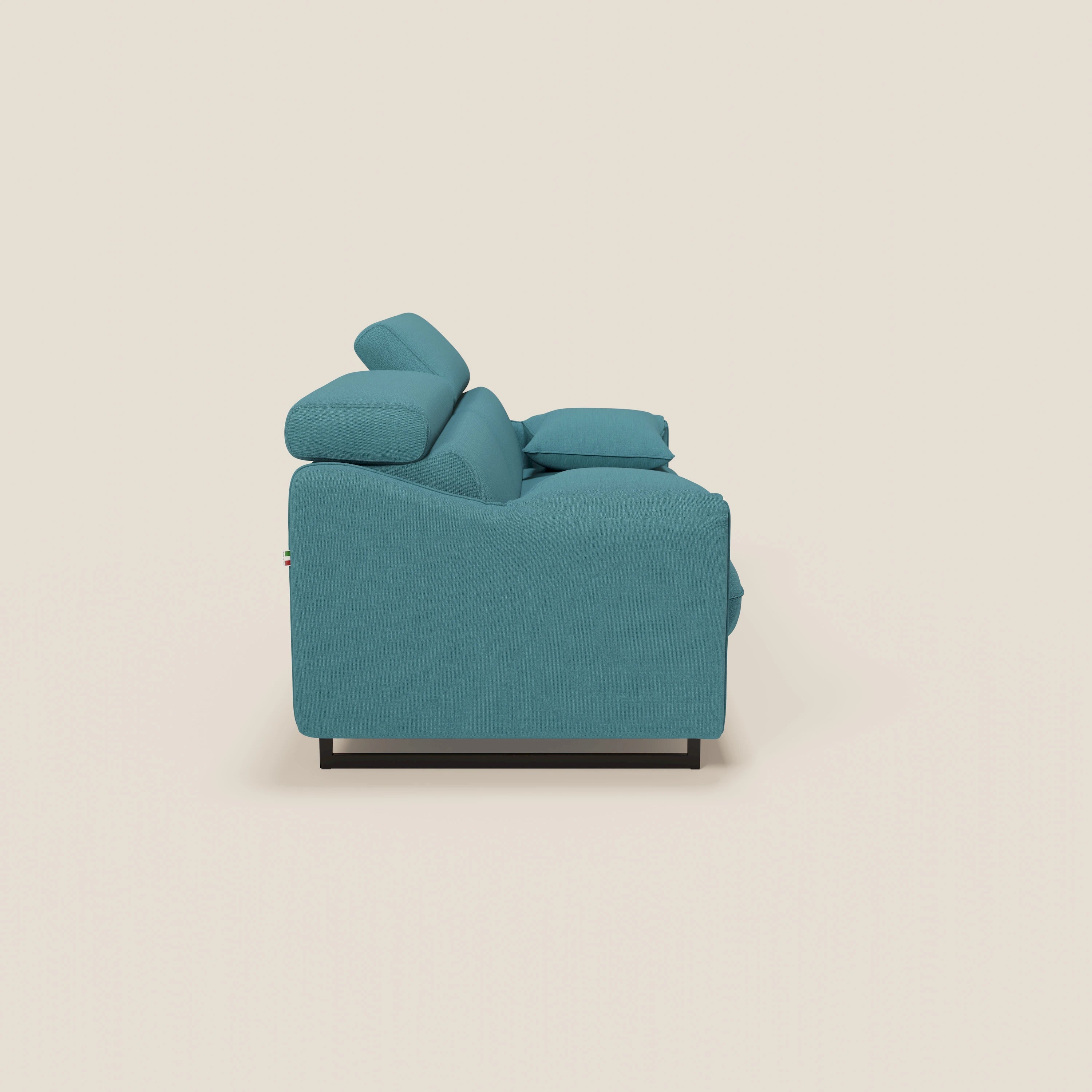 Violetta divano letto materasso H18 cm - poggiatesta reclinabili e braccioli mobili in tessuto impermeabile T13 - divani.store