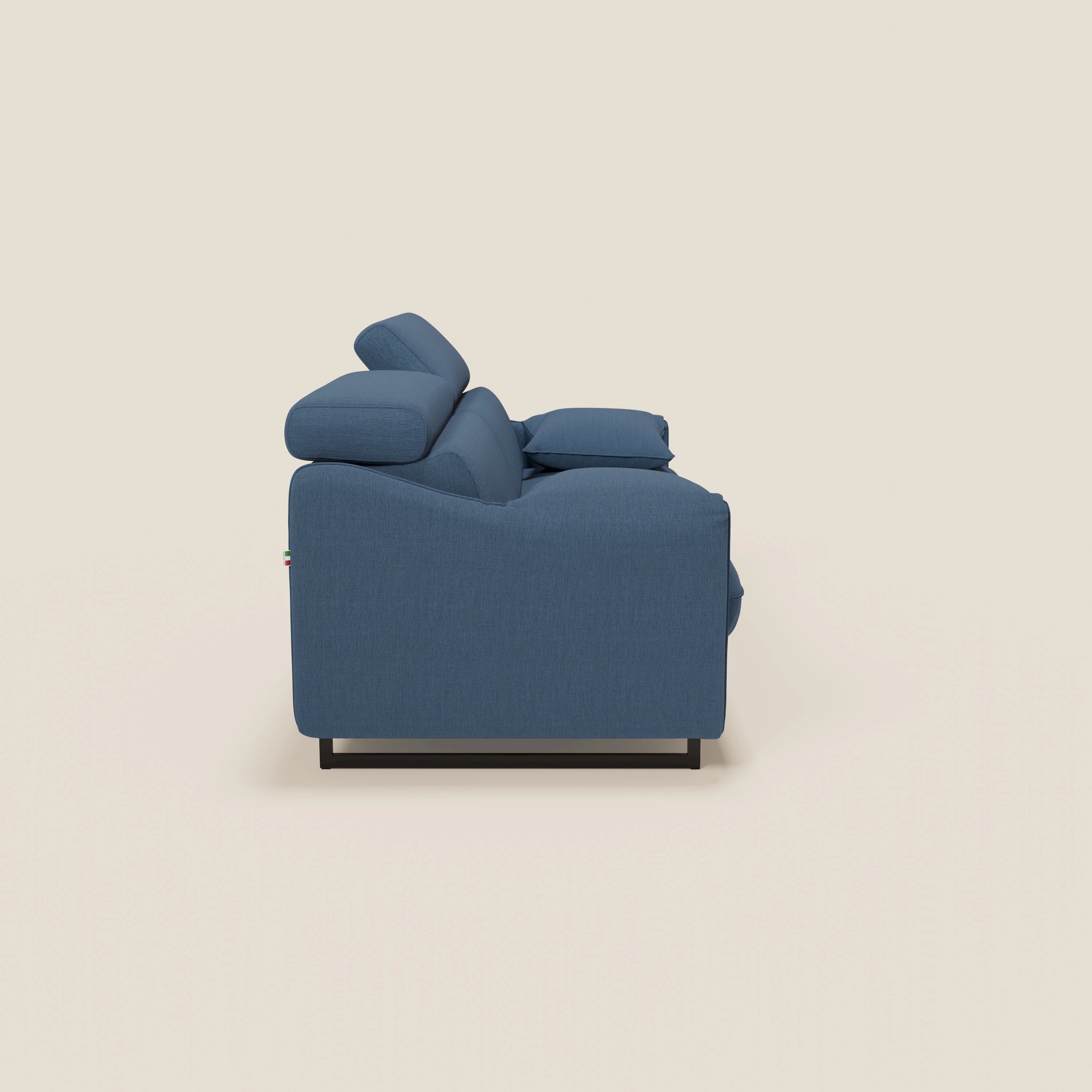 Violetta divano letto materasso H18 cm - poggiatesta reclinabili e braccioli mobili in tessuto impermeabile T13 - divani.store