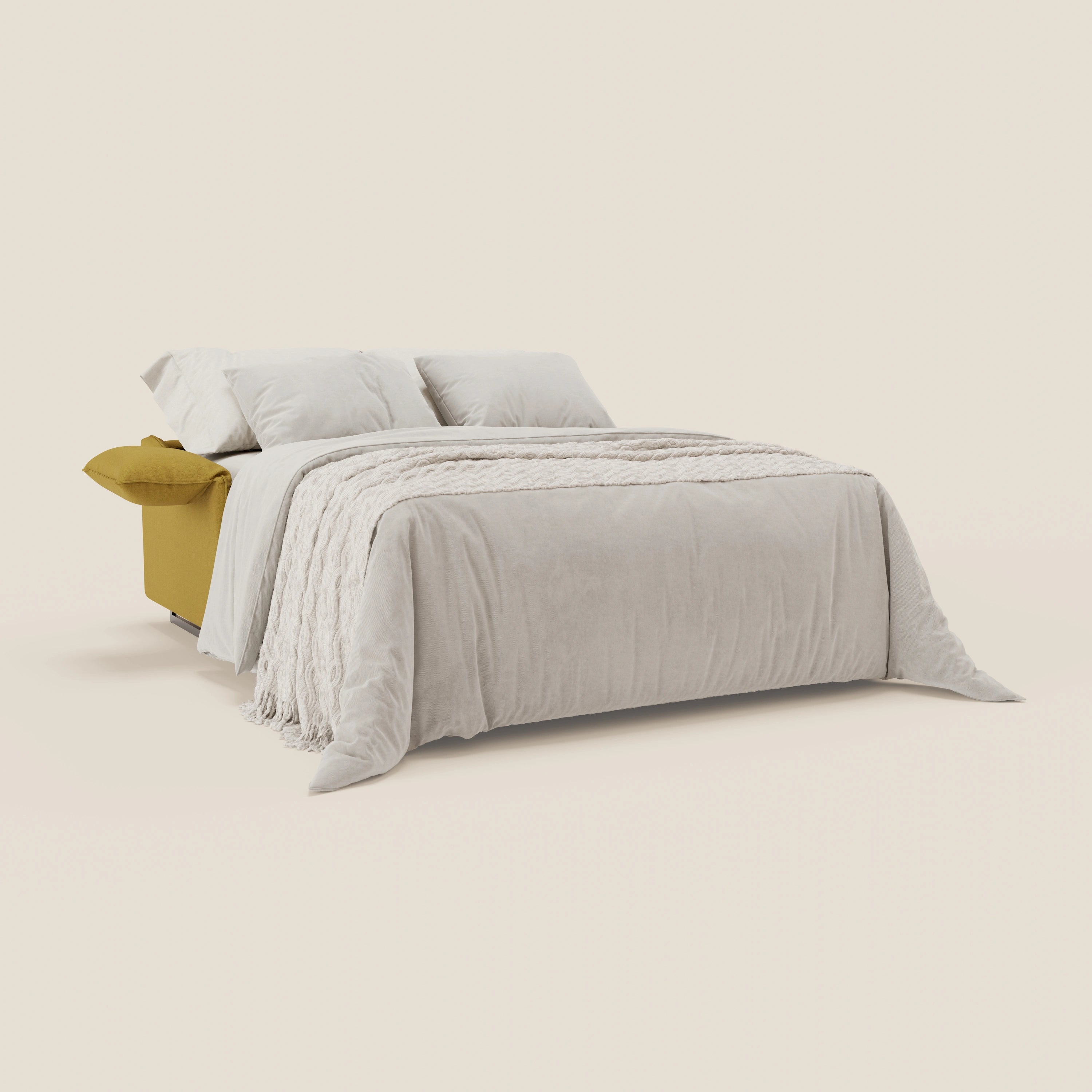 Violetta divano letto materasso H18 cm - poggiatesta reclinabili e braccioli mobili in tessuto impermeabile T13 - divani.store