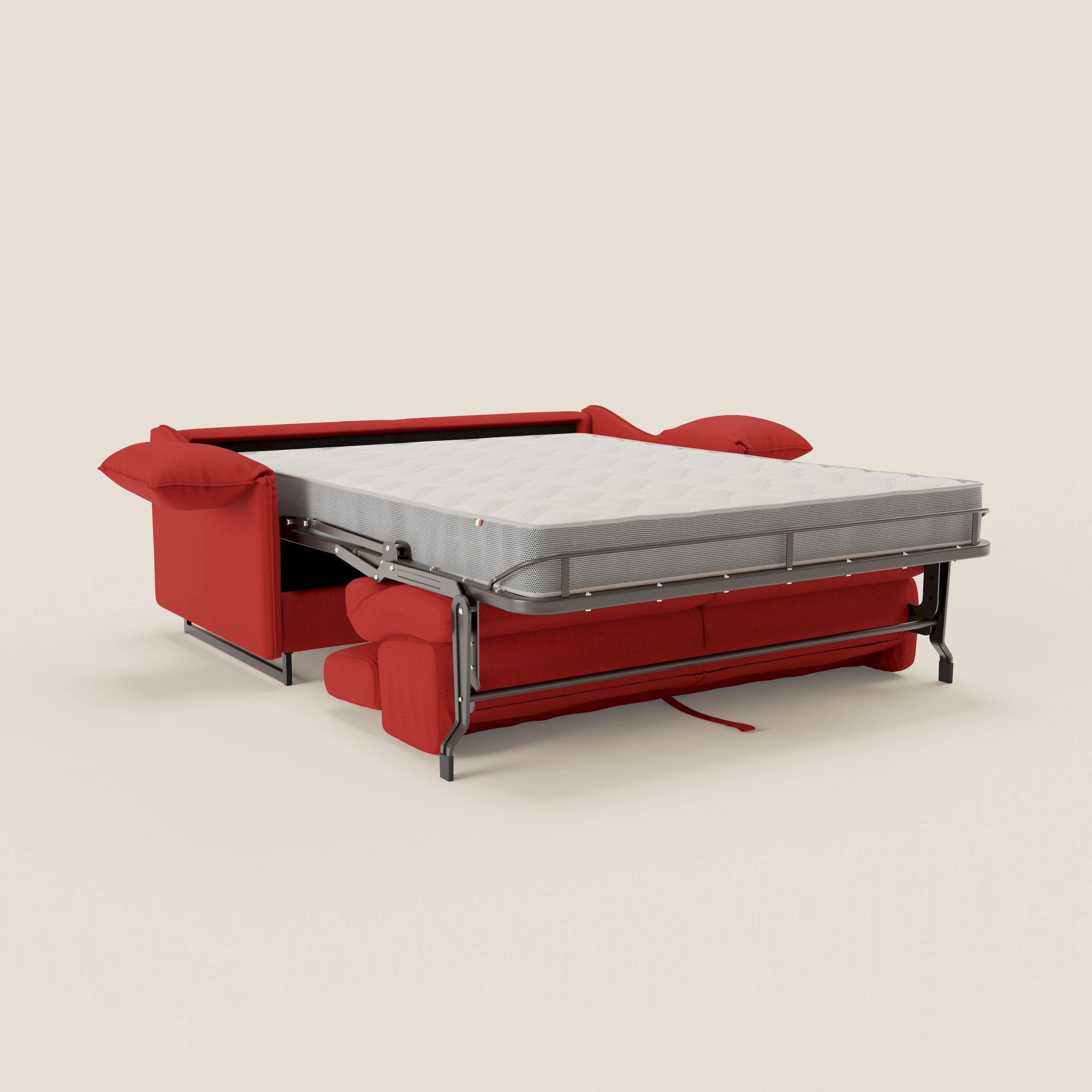Violetta divano letto materasso H18 cm - poggiatesta reclinabili e braccioli mobili in tessuto impermeabile T13 - divani.store