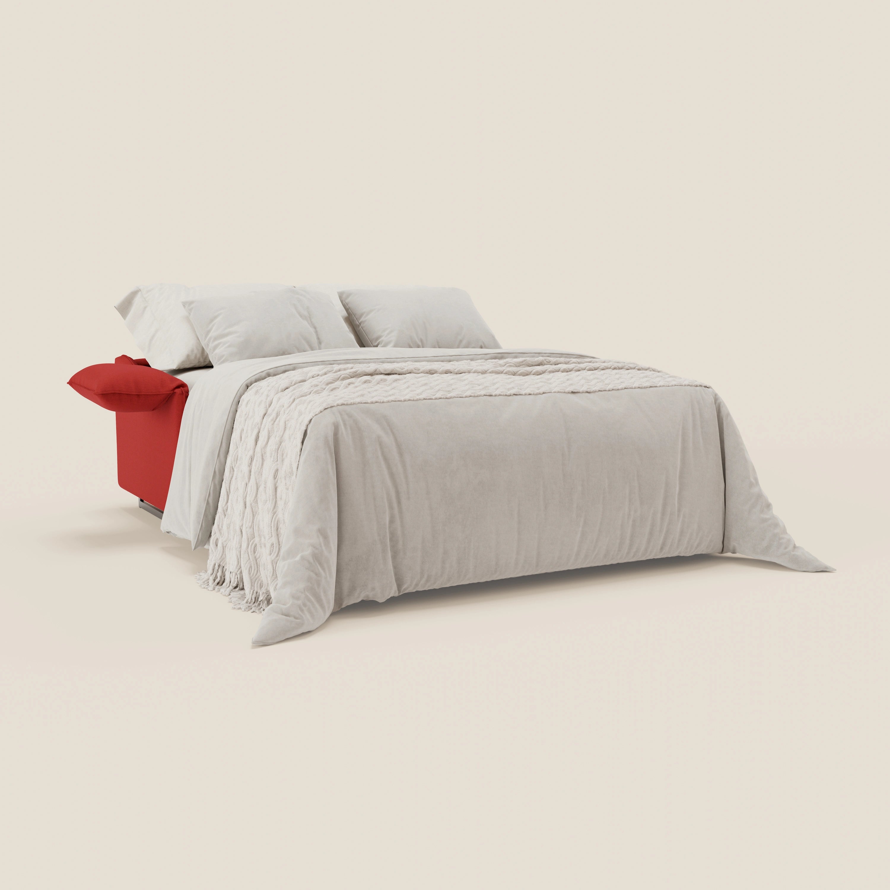 Violetta divano letto materasso H18 cm - poggiatesta reclinabili e braccioli mobili in tessuto impermeabile T13 - divani.store