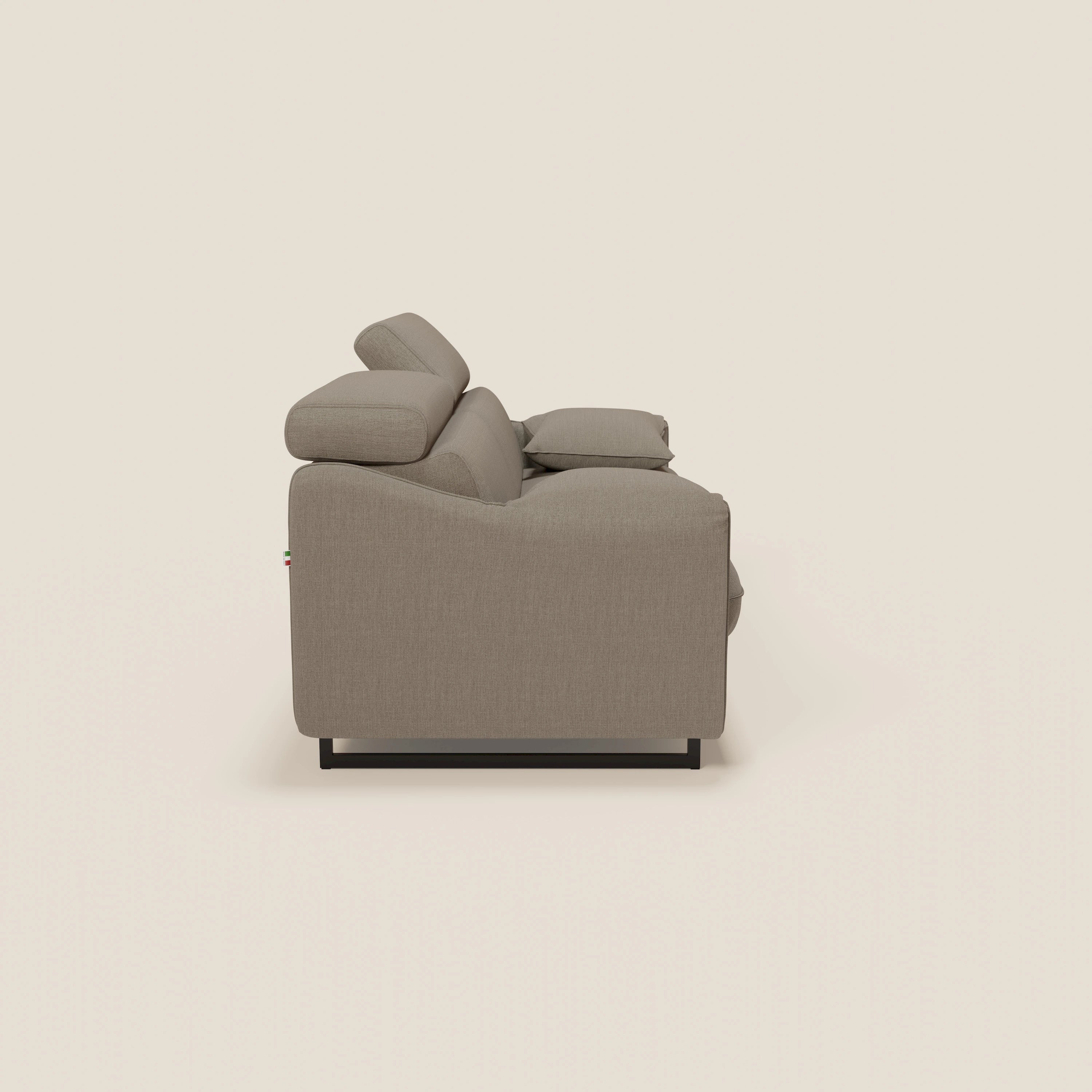 Violetta divano letto materasso H18 cm - poggiatesta reclinabili e braccioli mobili in tessuto impermeabile T13 - divani.store