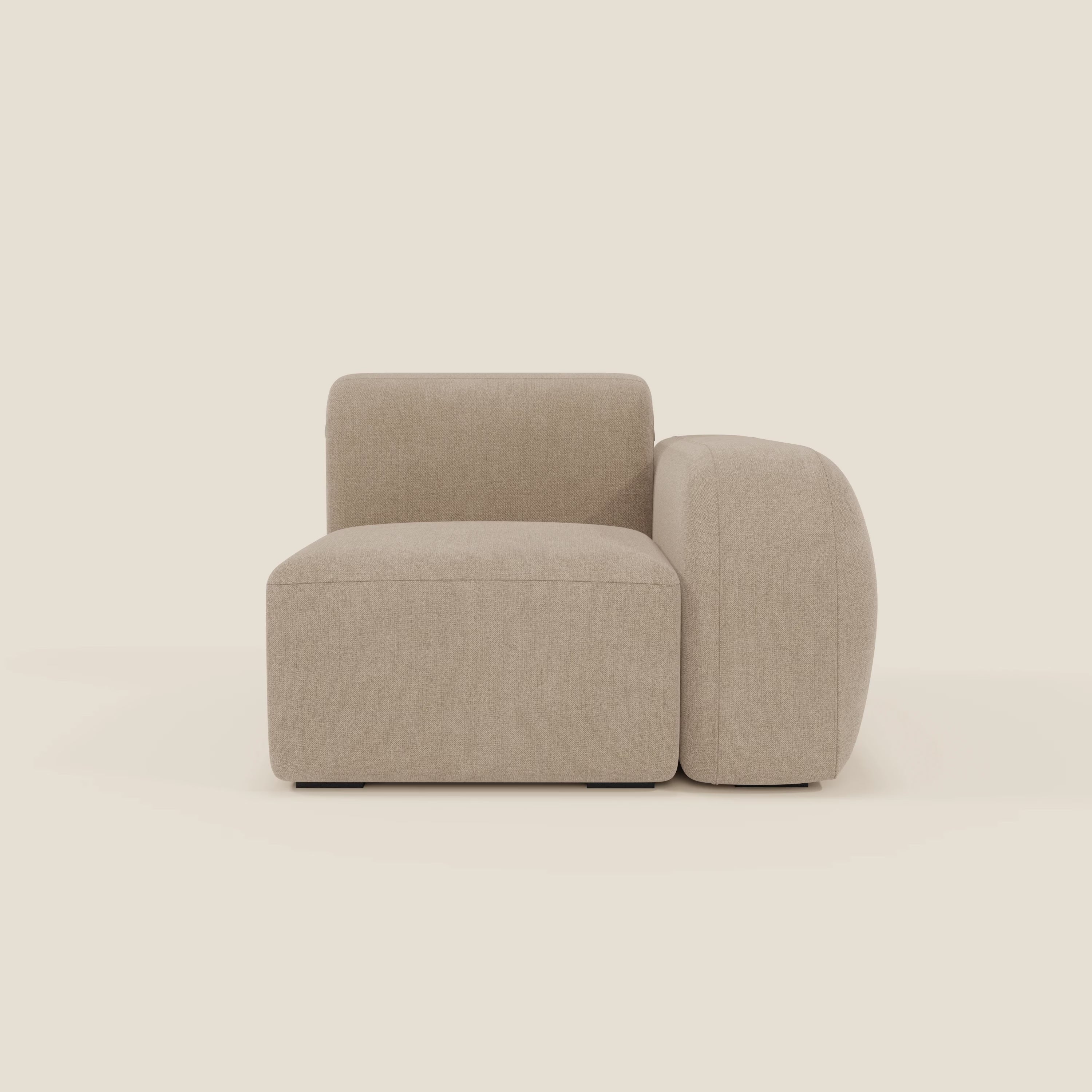 BonBon modulo terminale 105 cm sinistro o destro - tessuto smacchiabile T23 beige
