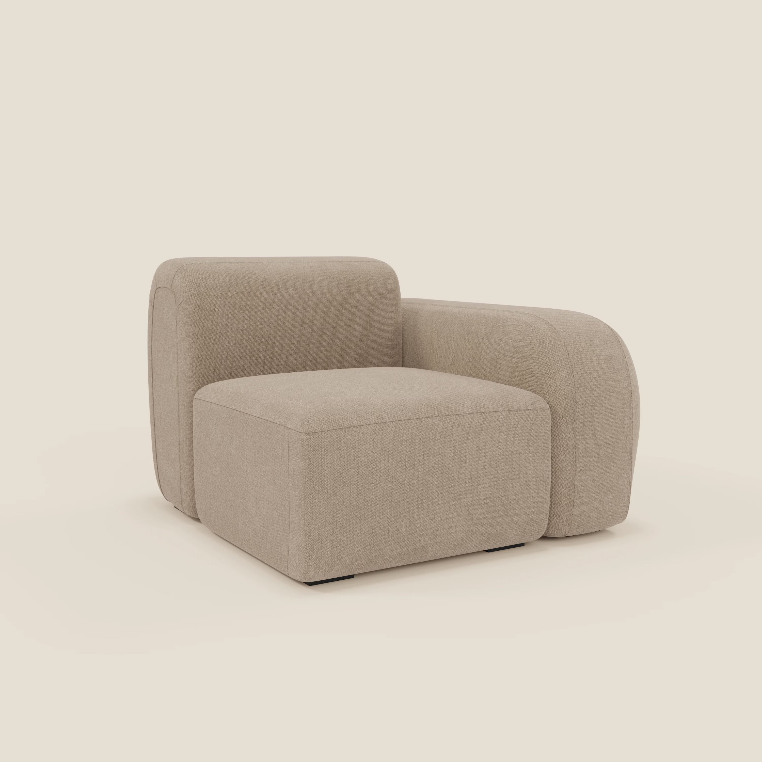 BonBon modulo terminale 105 cm sinistro o destro - tessuto smacchiabile T23 beige