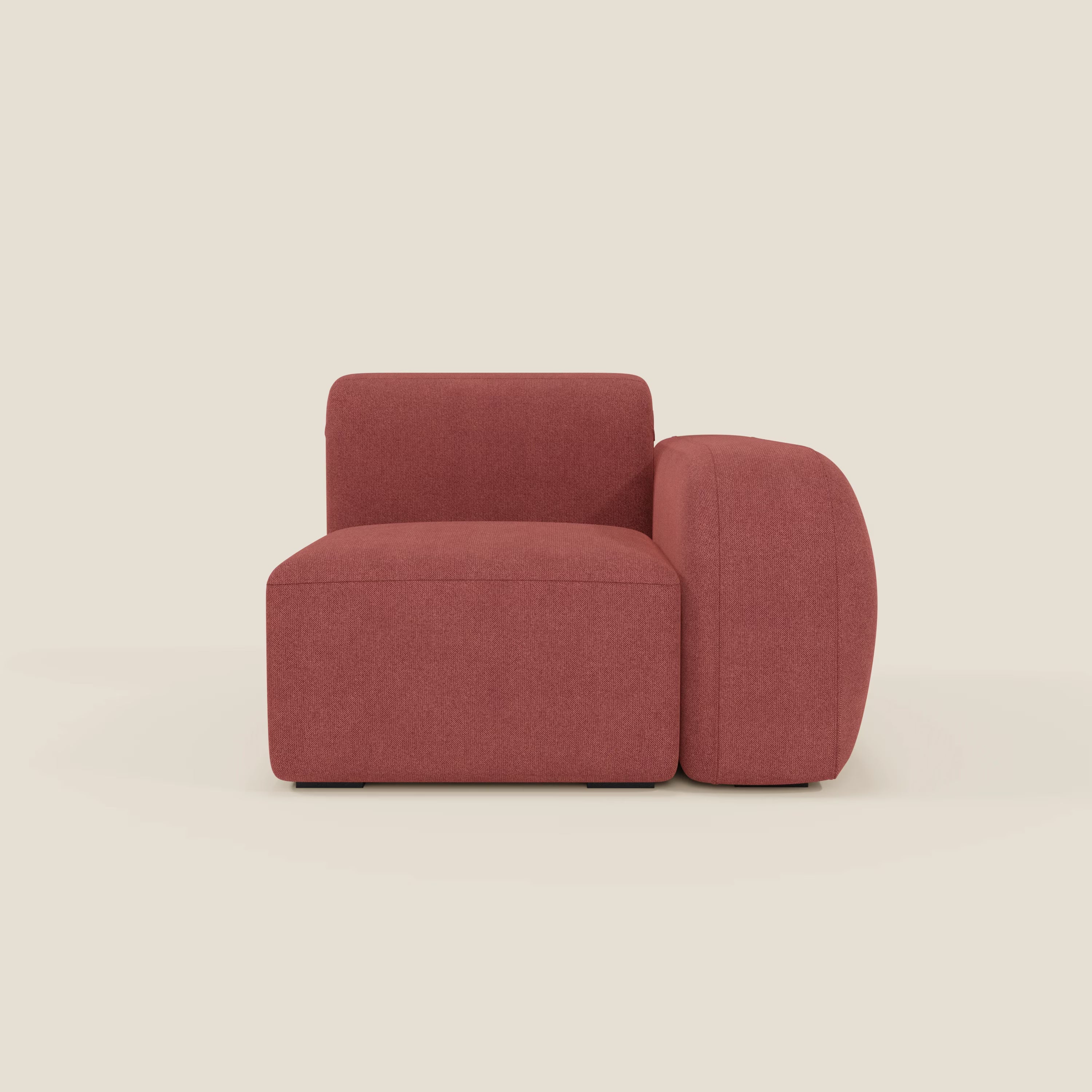 BonBon modulo terminale 105 cm sinistro o destro - tessuto smacchiabile T23 rosso ciliegia