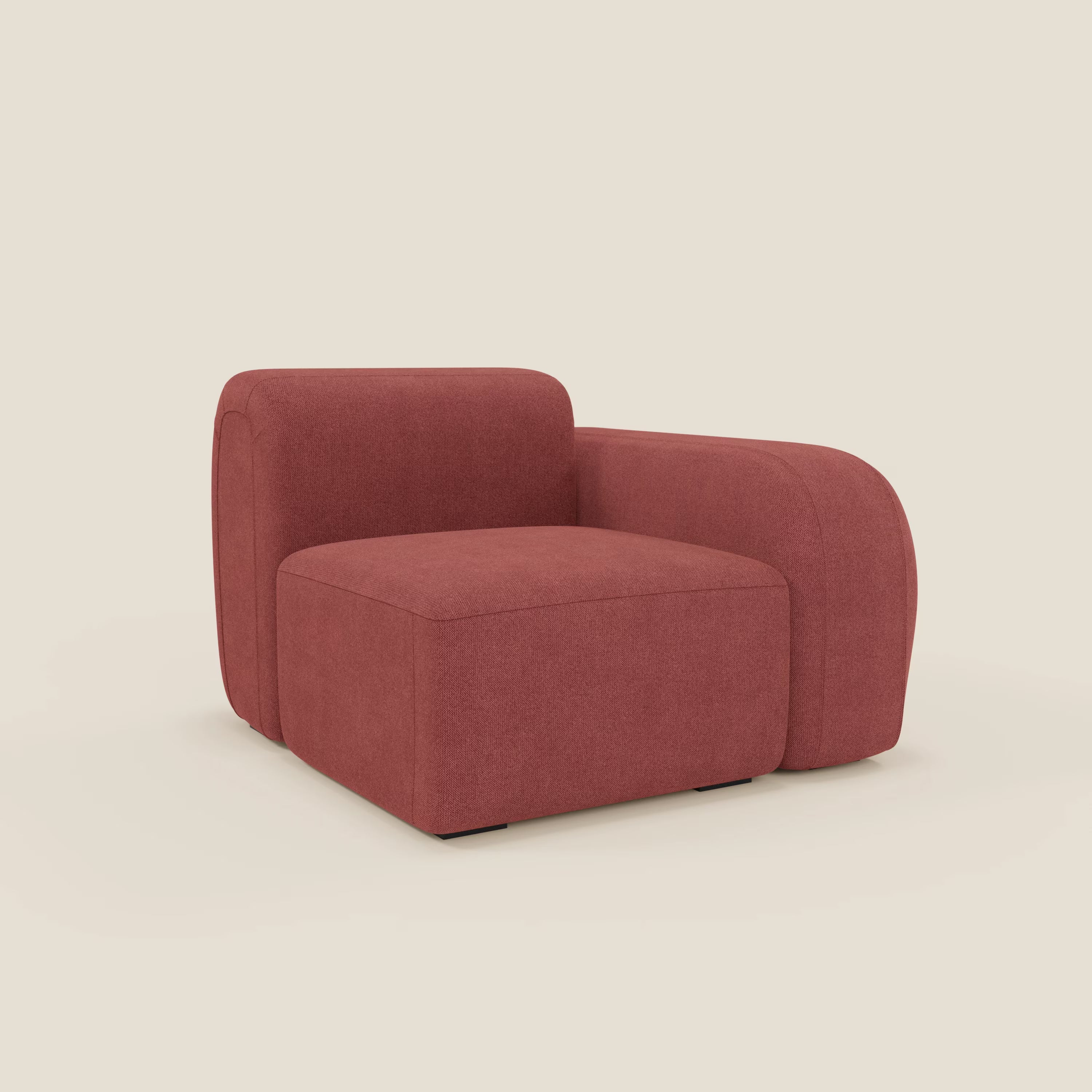 BonBon modulo terminale 105 cm sinistro o destro - tessuto smacchiabile T23 rosso ciliegia