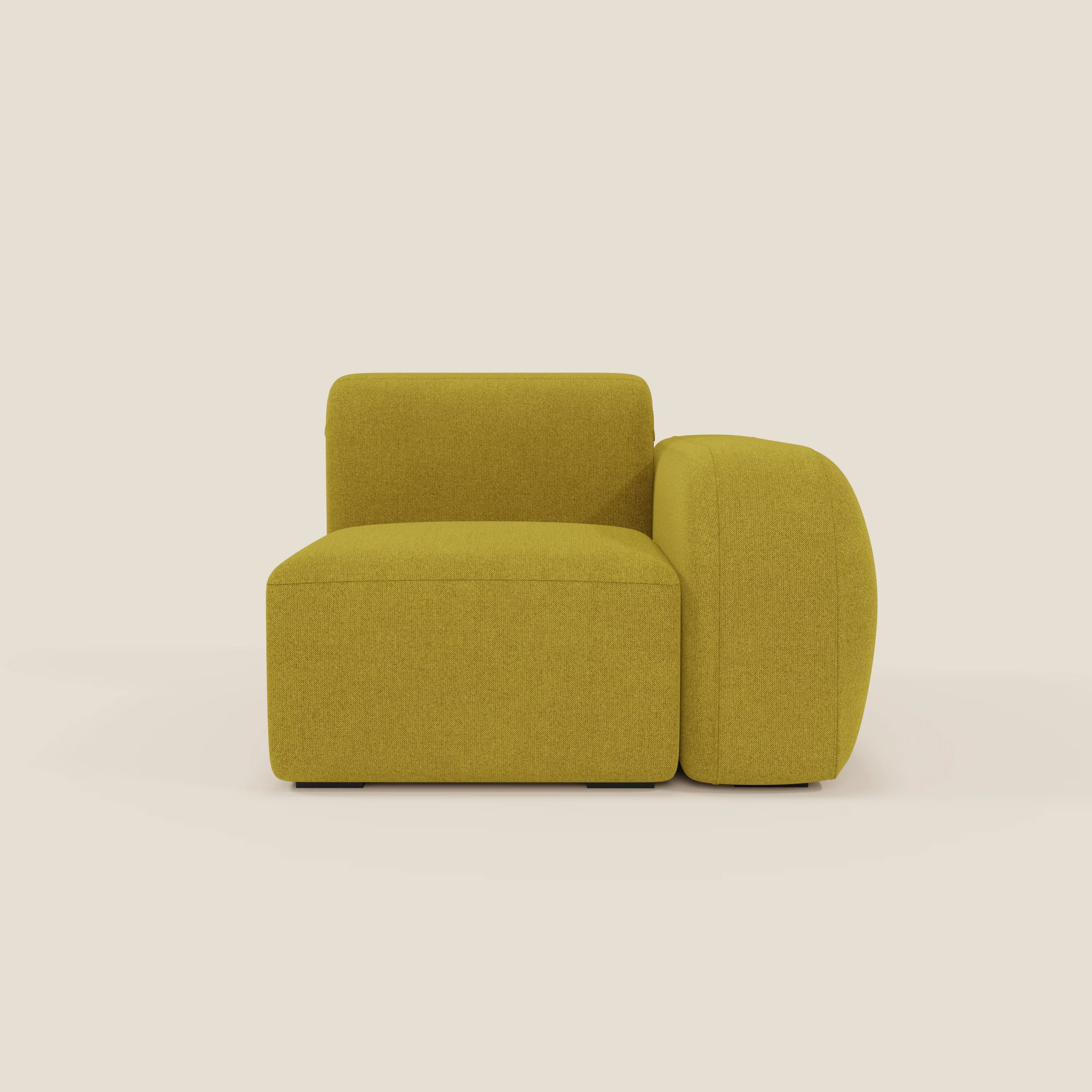 BonBon modulo terminale 105 cm sinistro o destro - tessuto smacchiabile T23 giallo sole