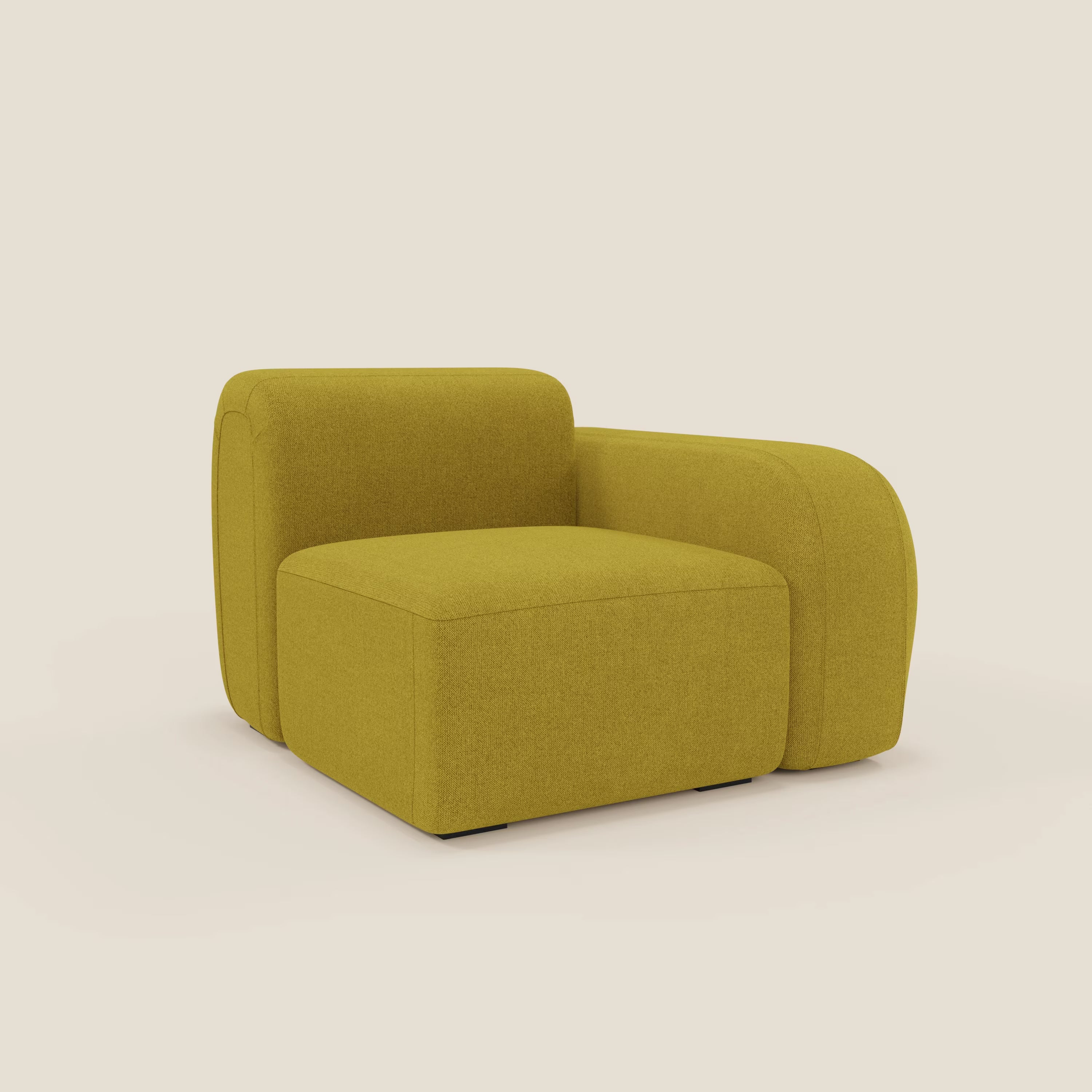 BonBon modulo terminale 105 cm sinistro o destro - tessuto smacchiabile T23 giallo sole