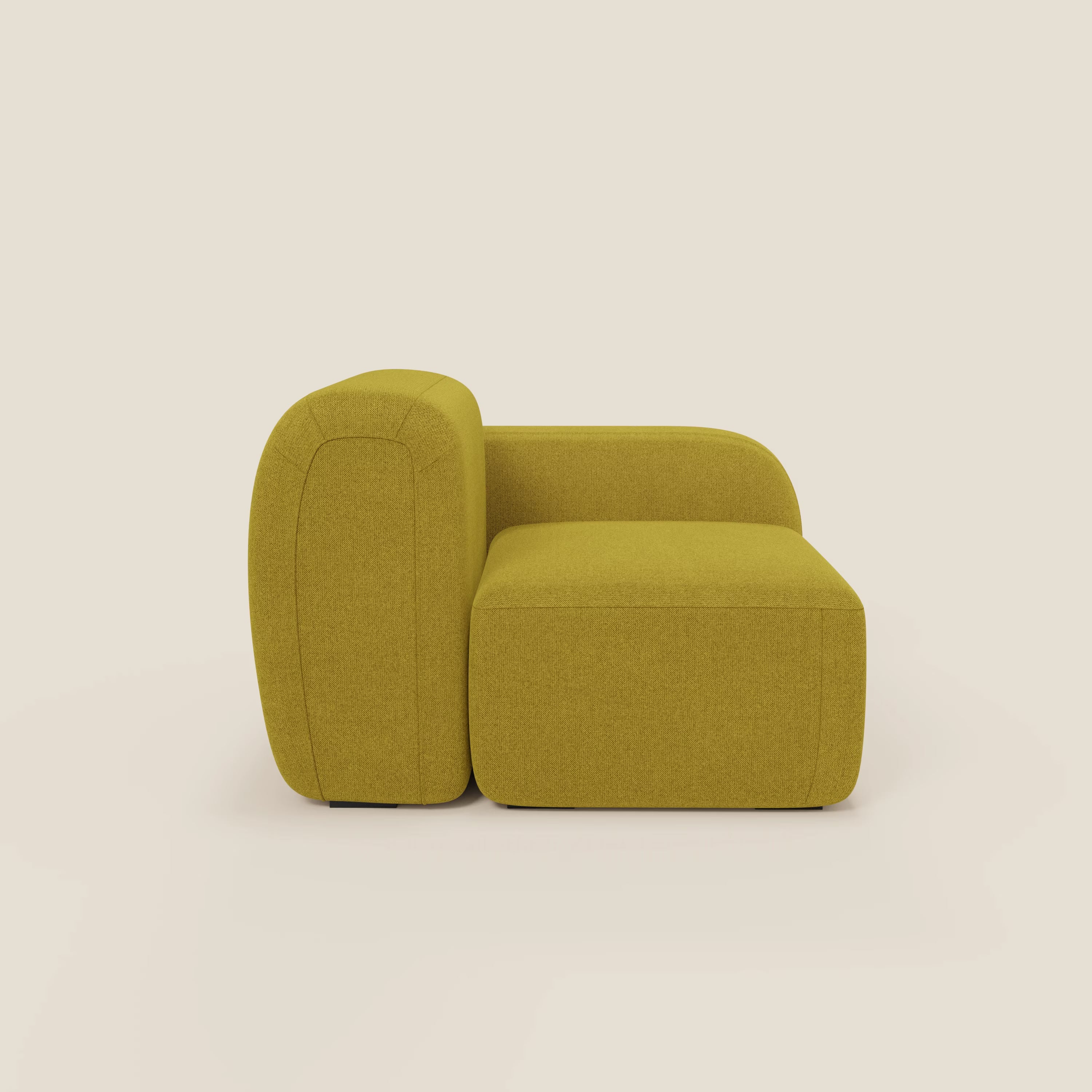 BonBon modulo terminale 105 cm sinistro o destro - tessuto smacchiabile T23 giallo sole