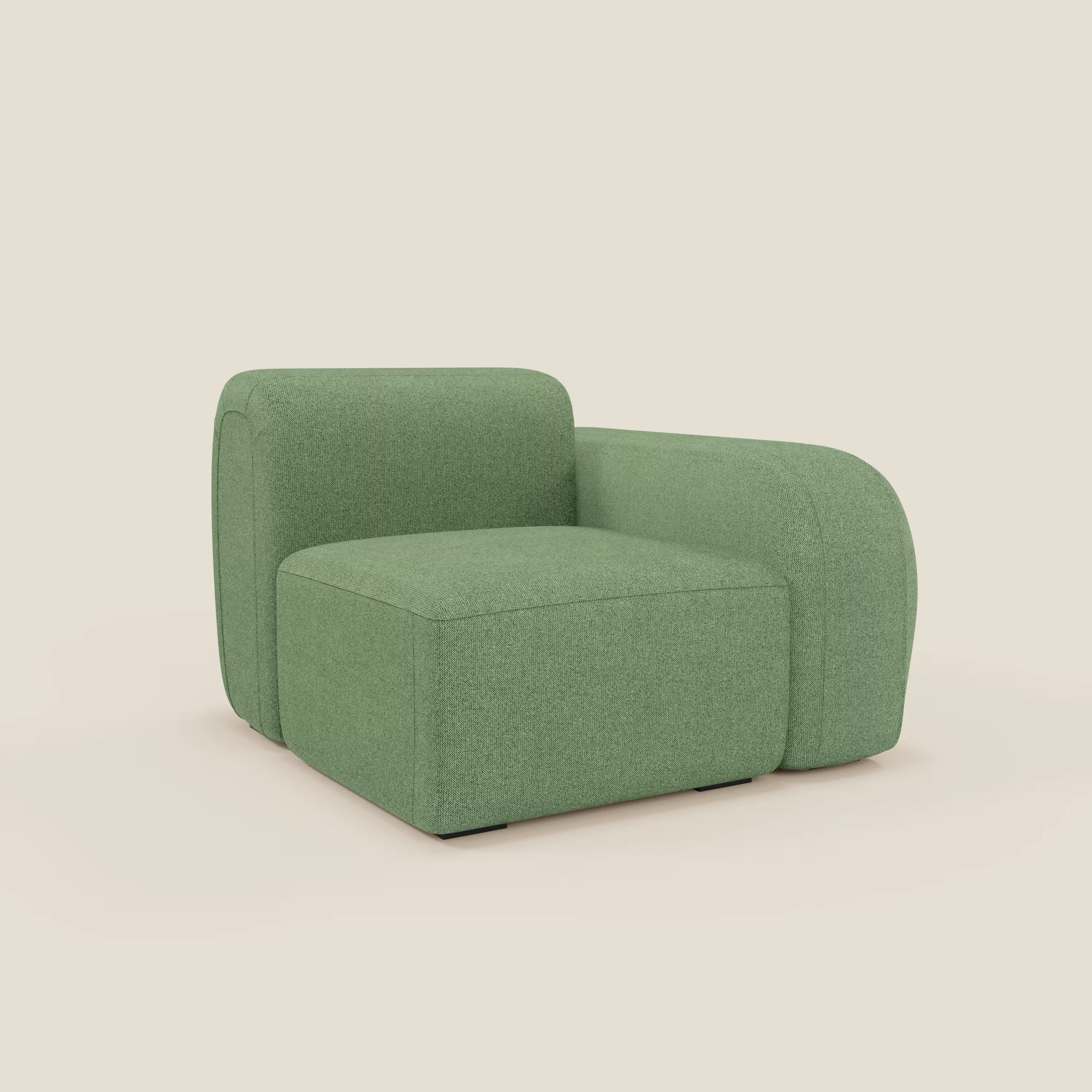 BonBon modulo terminale 105 cm sinistro o destro - tessuto smacchiabile T23 menta