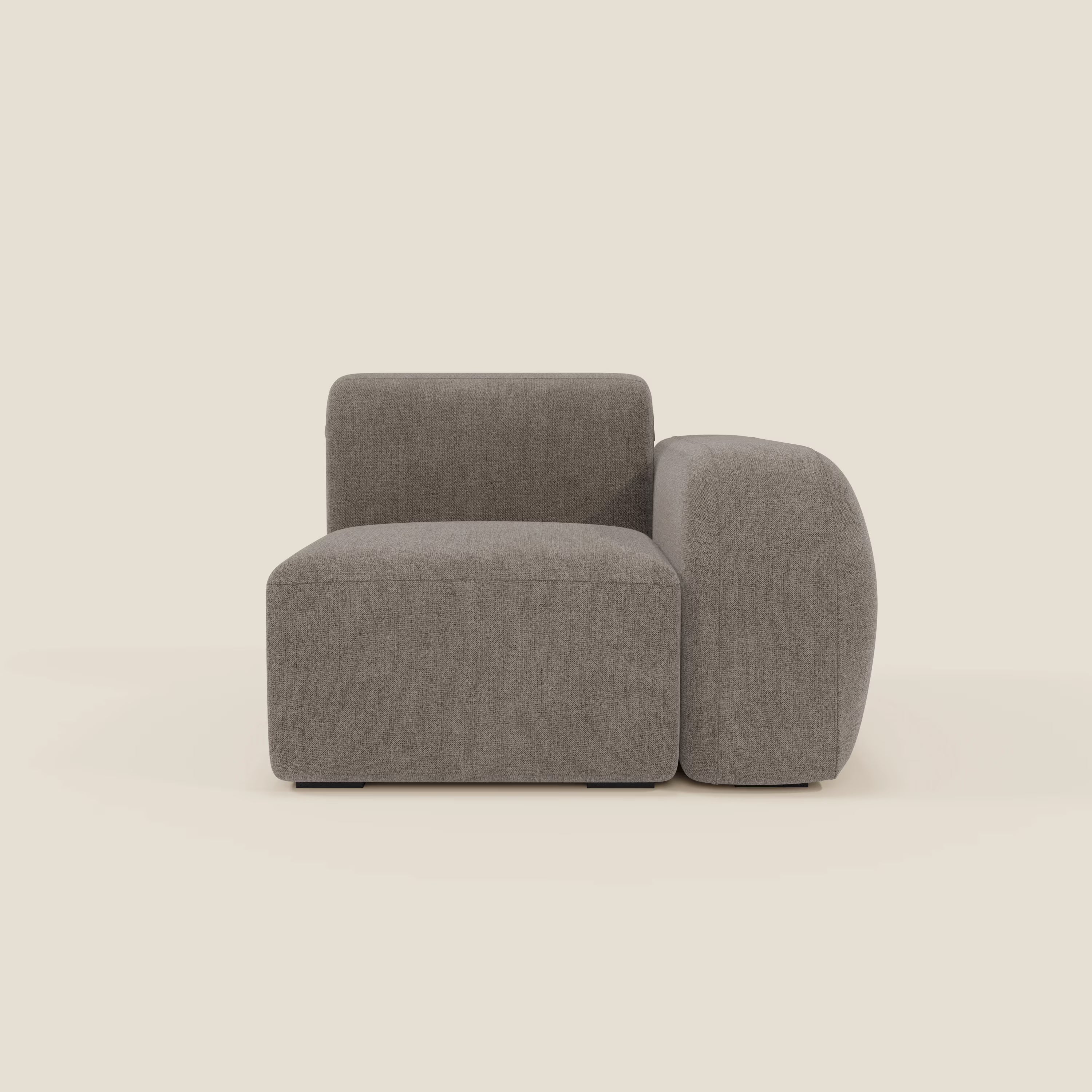 BonBon modulo terminale 105 cm sinistro o destro - tessuto smacchiabile T23 talpa